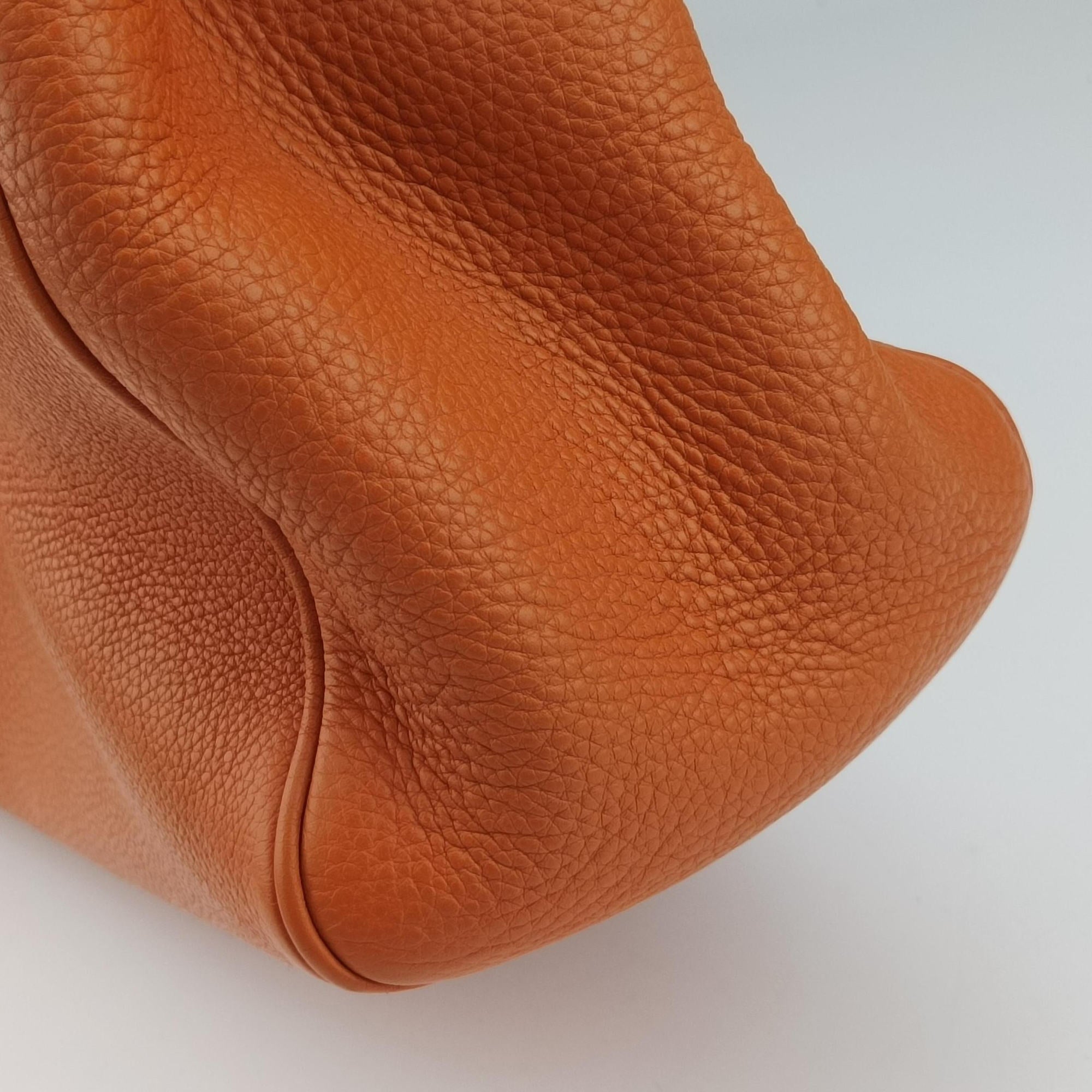 Pre-owned Gucci Bamboo Shopper Orange Leather 323660 shoulderbag | stylenewstar