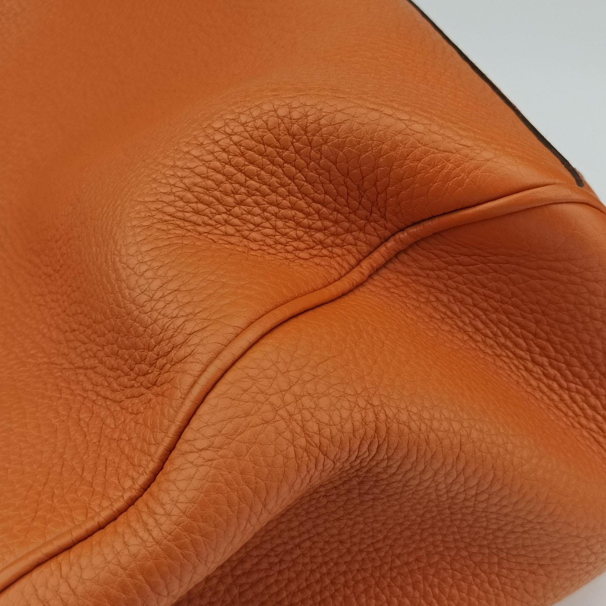 Pre-owned Gucci Bamboo Shopper Orange Leather 323660 shoulderbag | stylenewstar