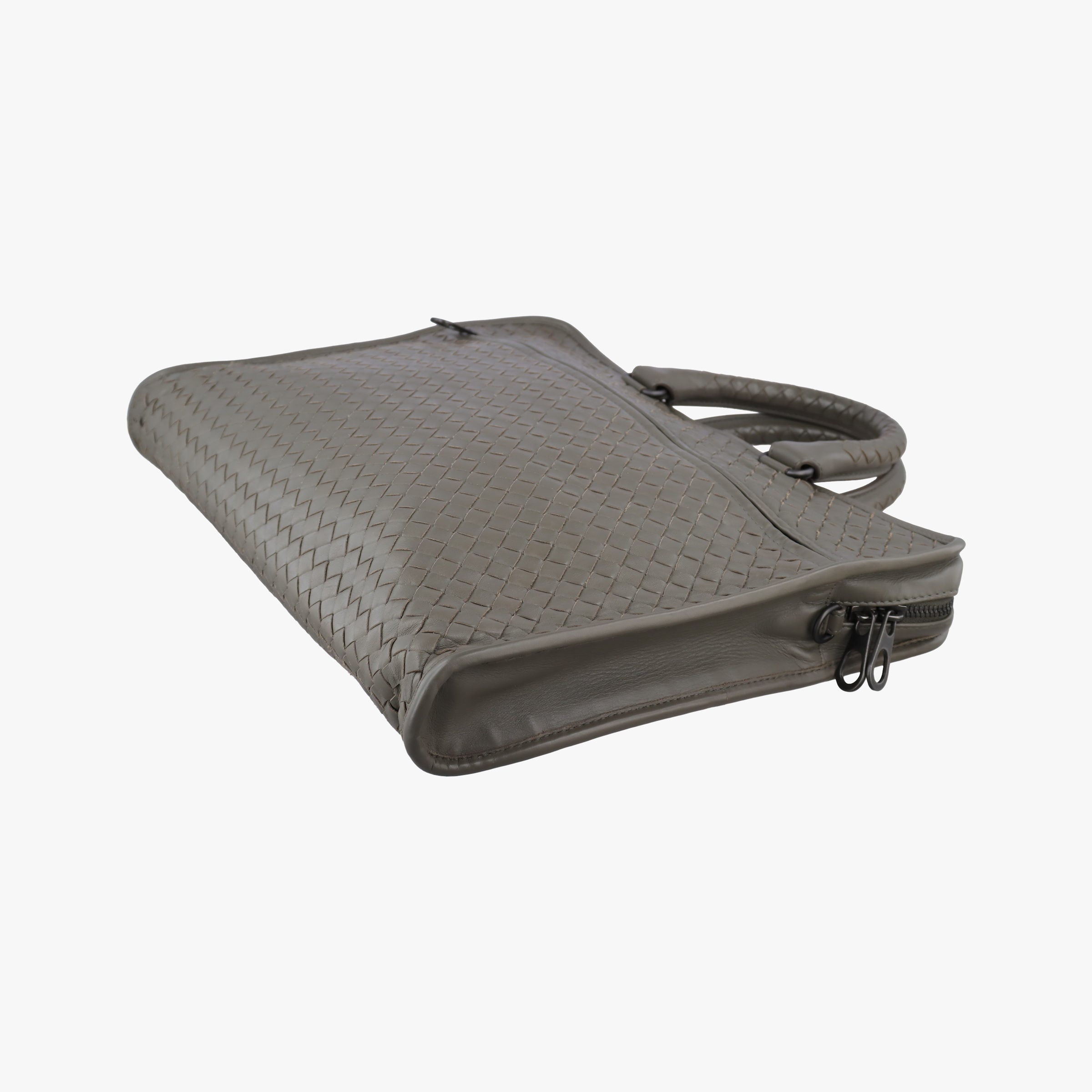 Secondhand Bottega Veneta Intrecciato Grey lambskin  handbag | stylenewstar