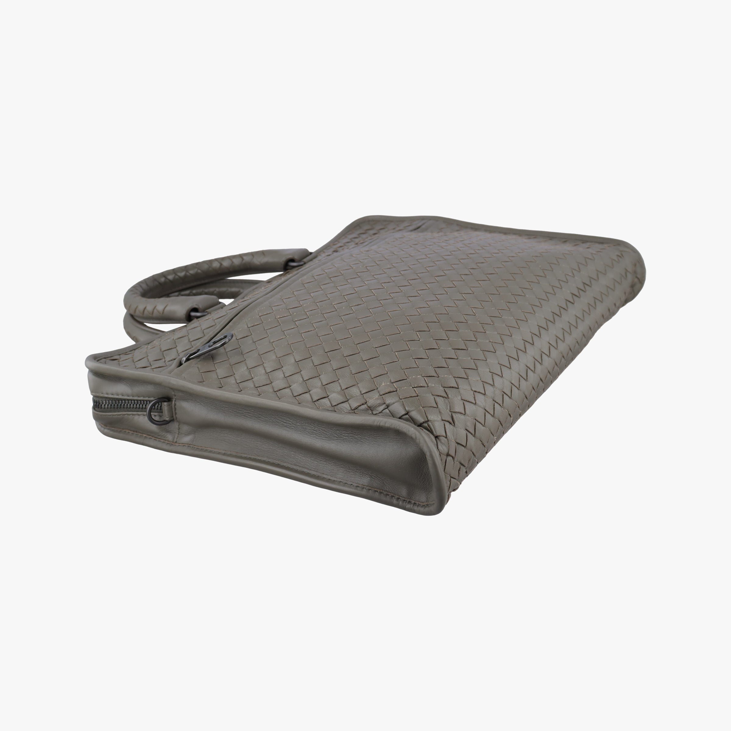 Secondhand Bottega Veneta Intrecciato Grey lambskin  handbag | stylenewstar