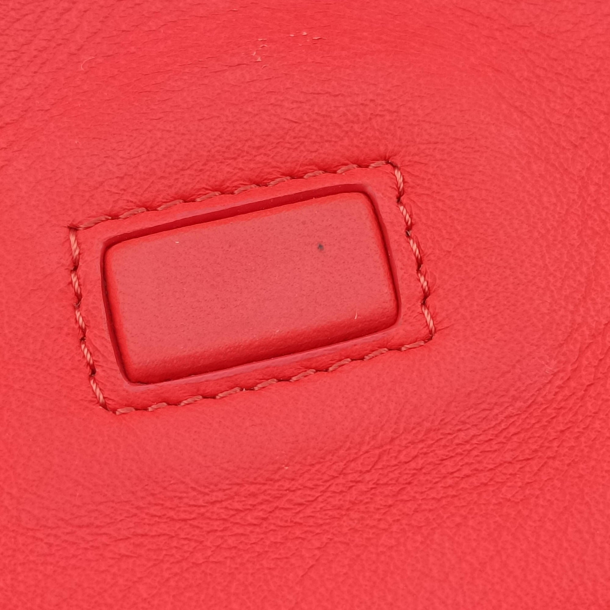 Pre-owned Fendi Bag Bugs Monster Red × Blue Calfskin × Fox Fur × Mink  handbag | stylenewstar