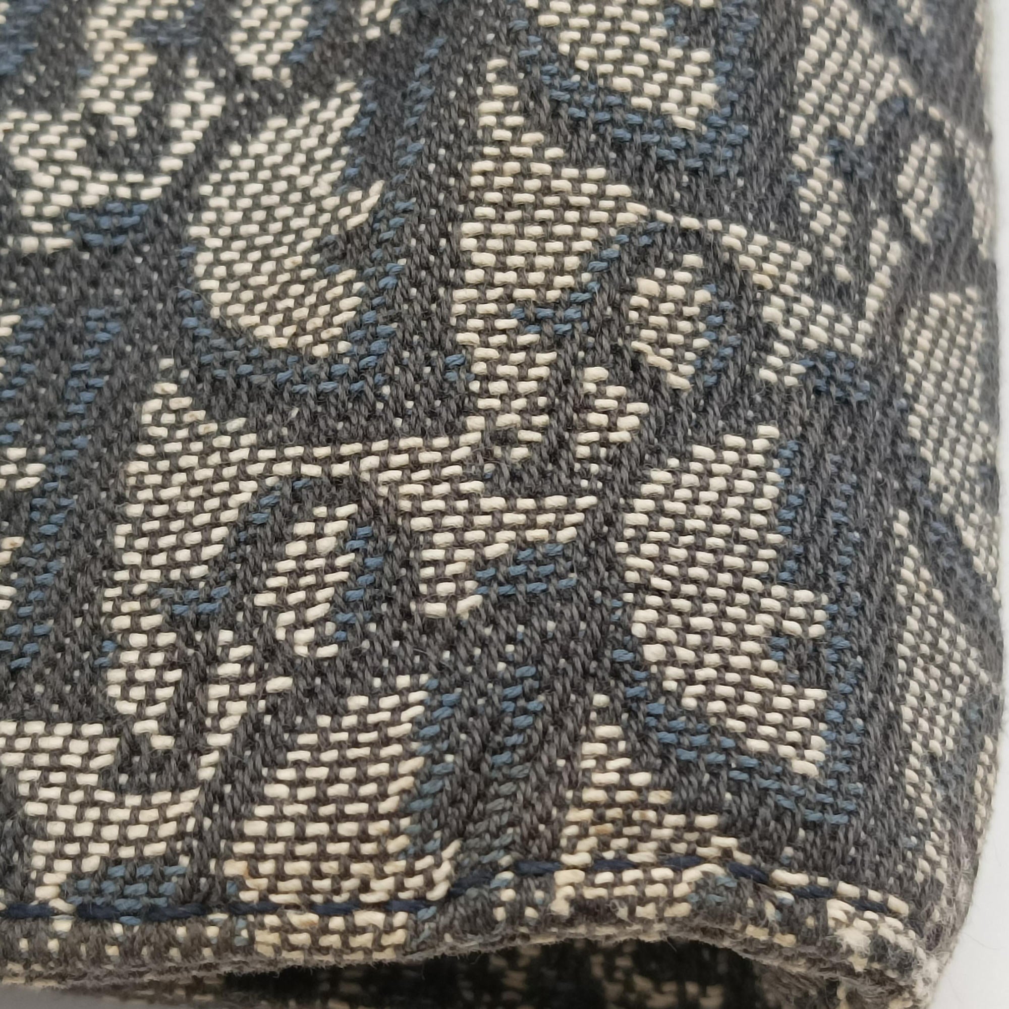 Pre-owned Christian Dior Trotter Tote Navy Jacquard × Leather  handbag | stylenewstar