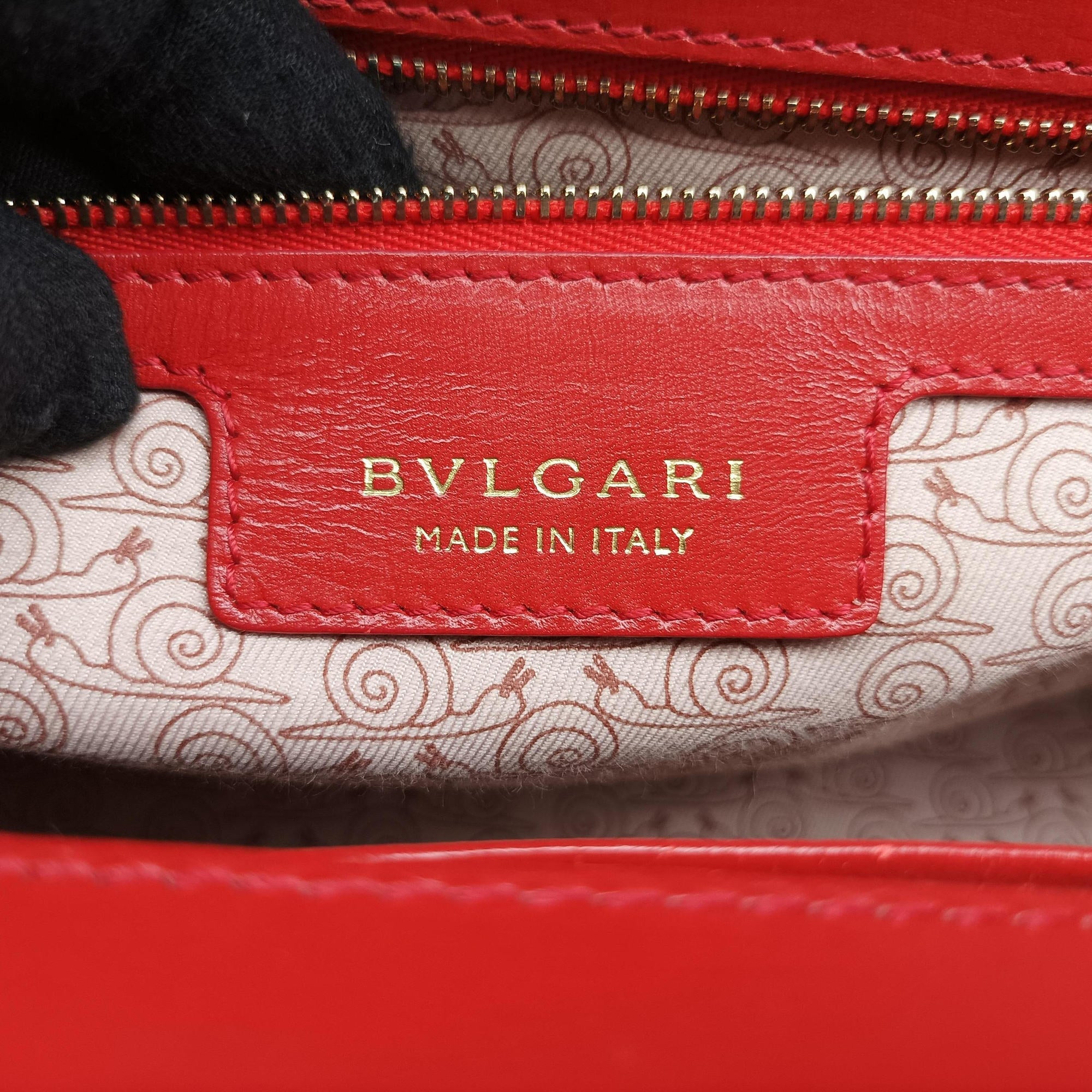 Vintage Bvlgari Isabella Rossellini Red Leather  handbag | stylenewstar