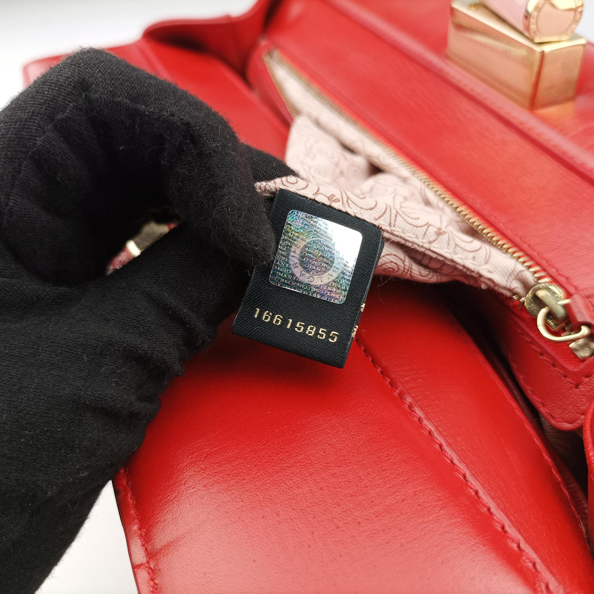 Vintage Bvlgari Isabella Rossellini Red Leather  handbag | stylenewstar