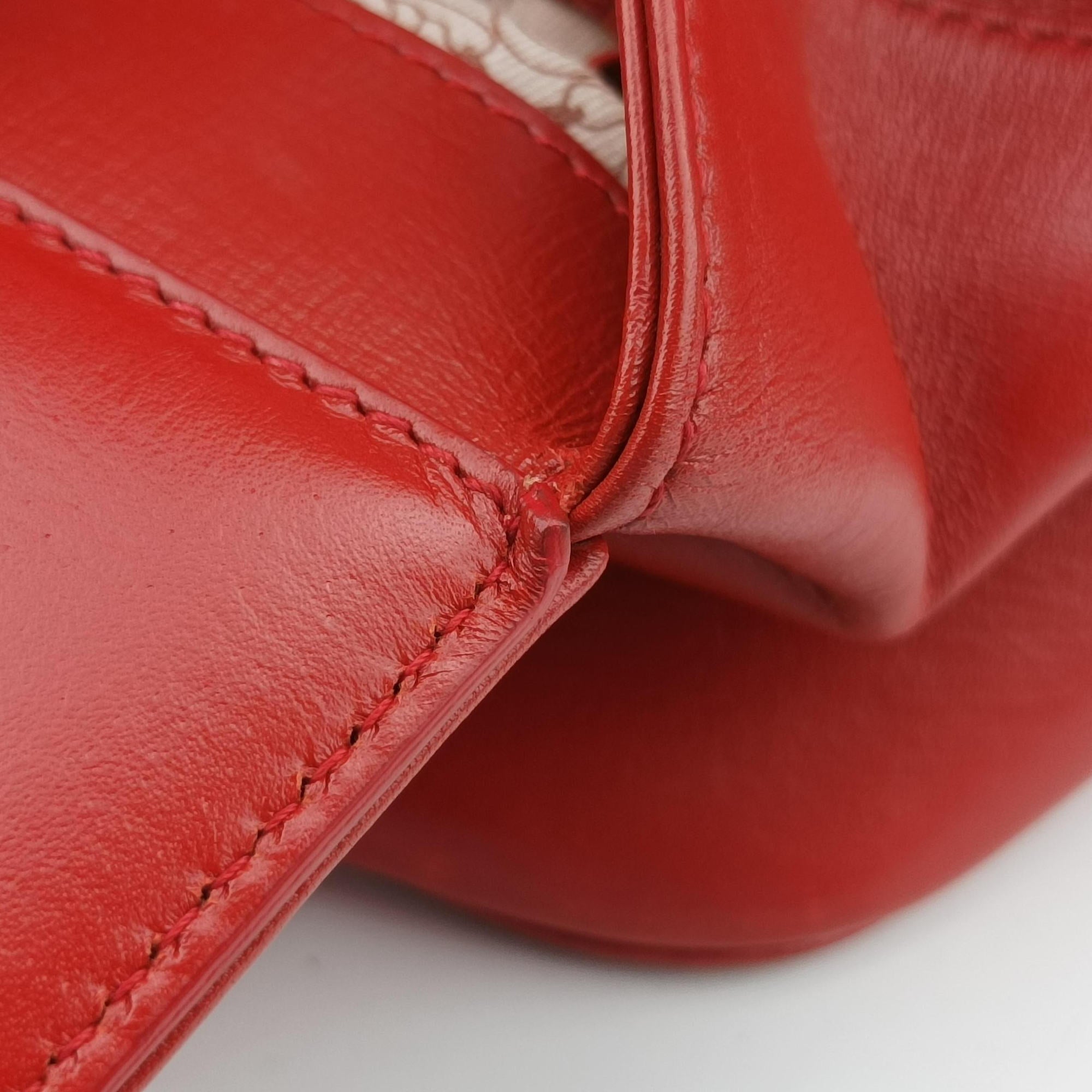 Vintage Bvlgari Isabella Rossellini Red Leather  handbag | stylenewstar
