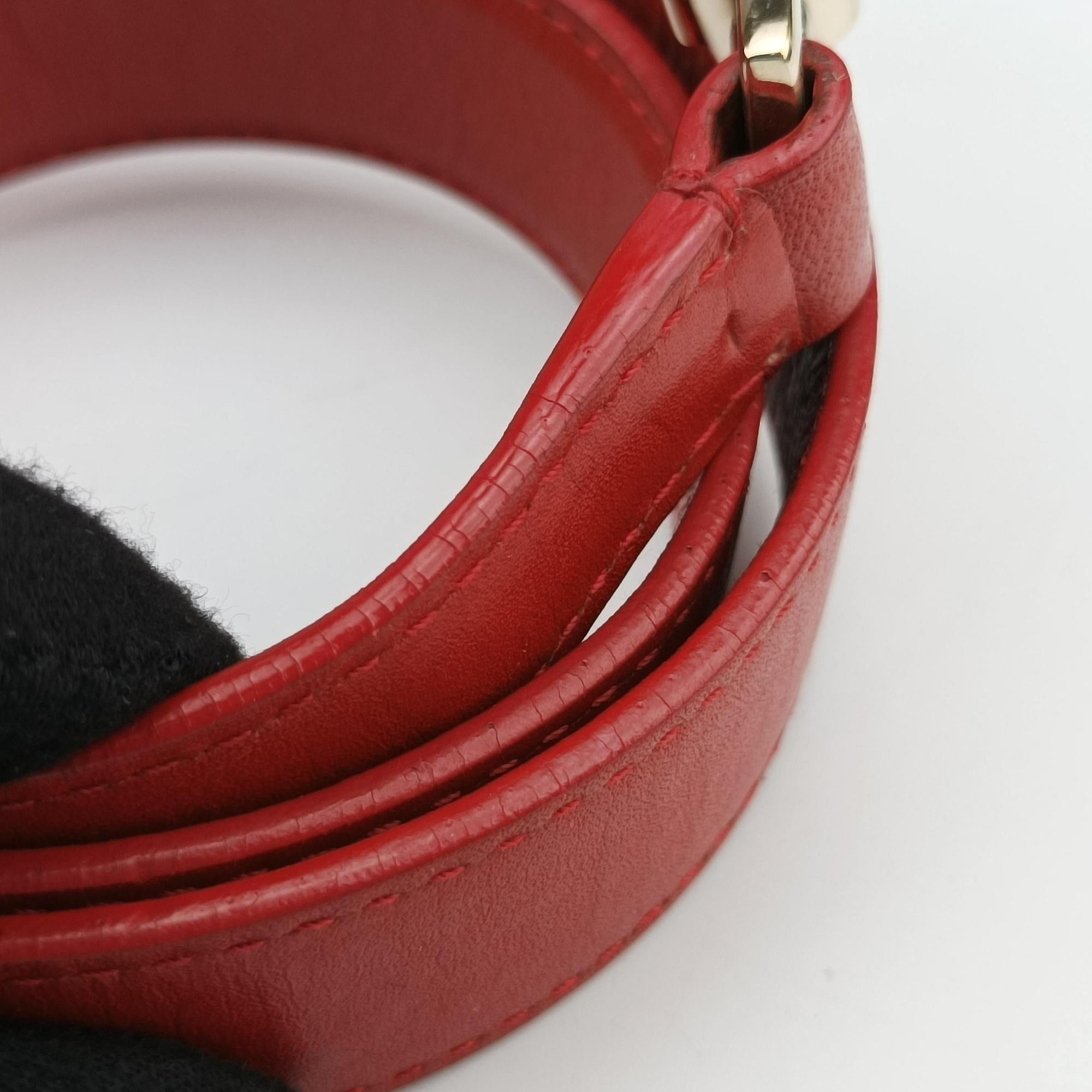 Vintage Bvlgari Isabella Rossellini Red Leather  handbag | stylenewstar