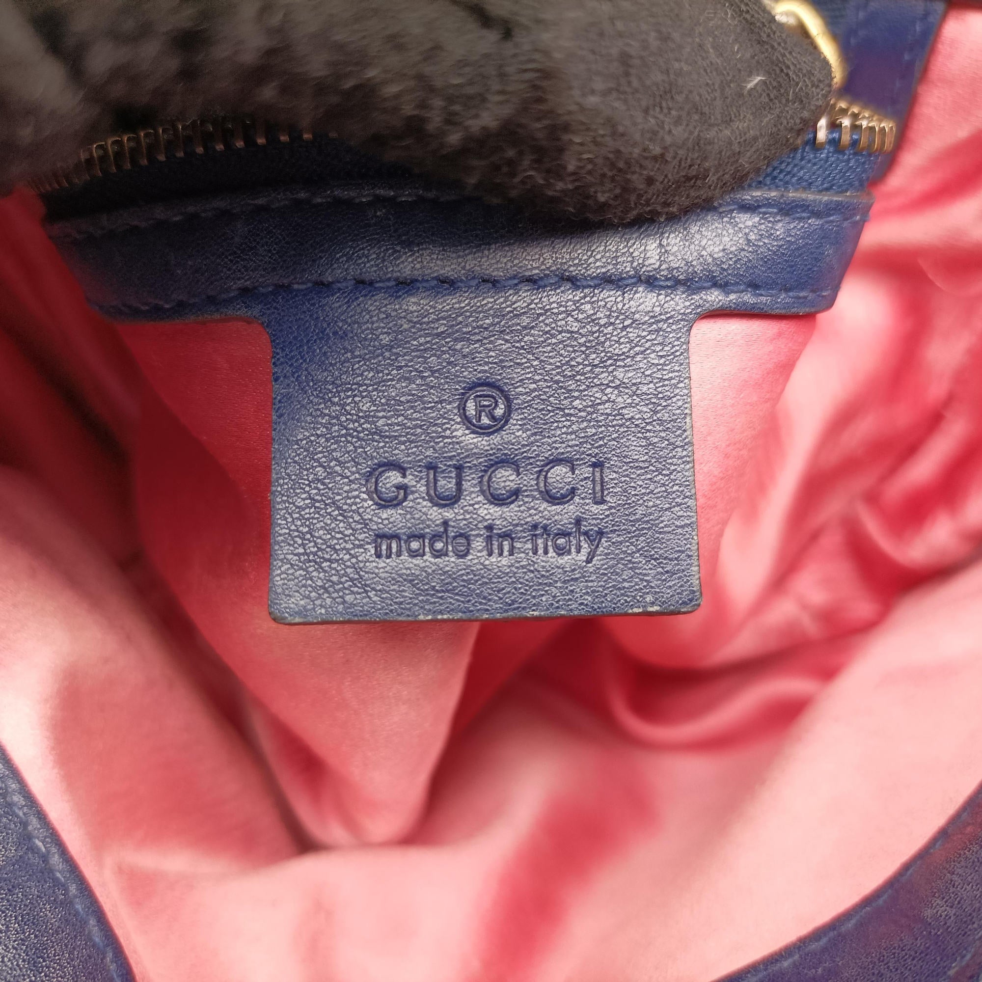 Pre-owned Gucci GG Marmont Blue velour 446744 shoulderbag | stylenewstar
