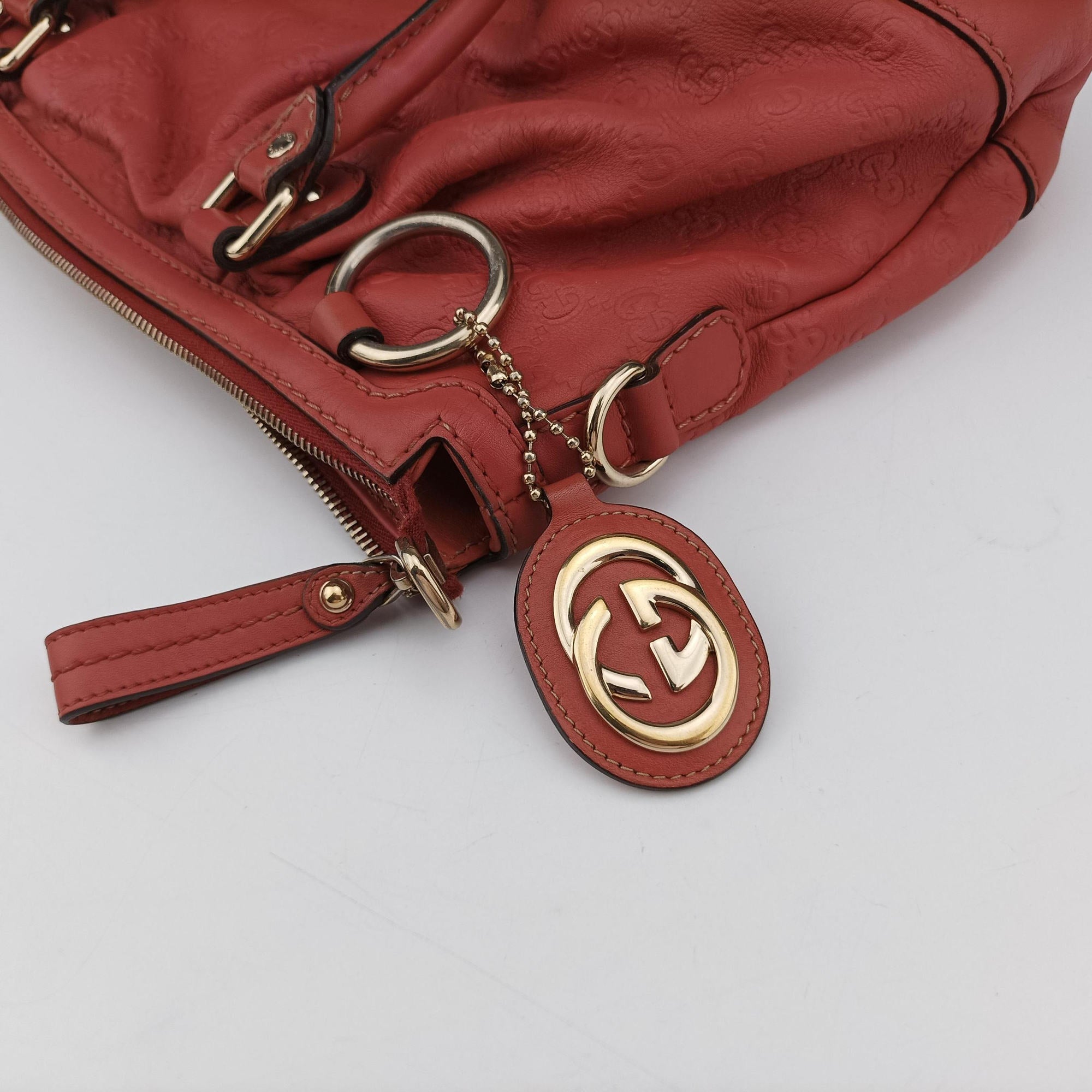 Secondhand Gucci Sukey Coral Pink Leather 247902 shoulderbag | stylenewstar