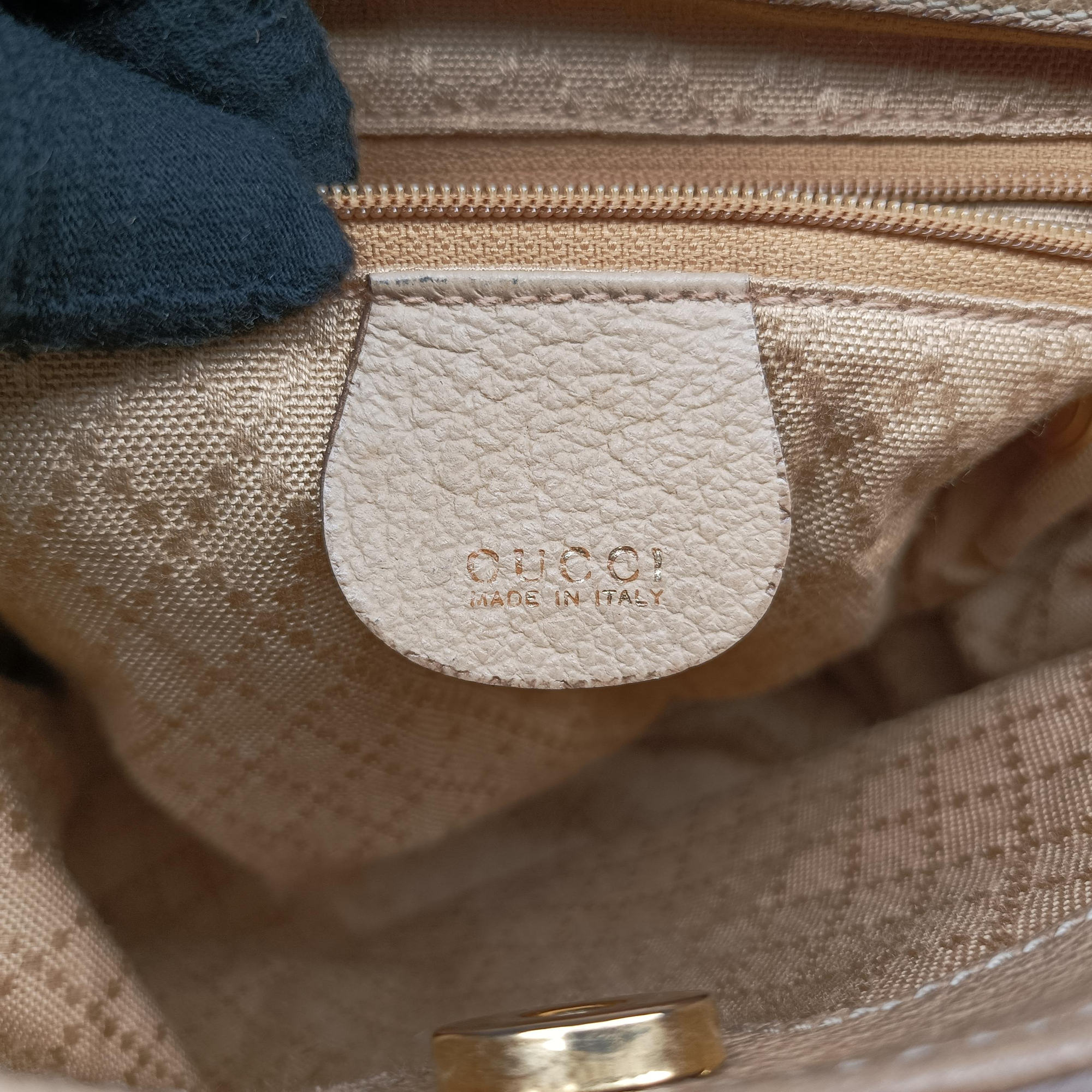 Pre-owned Gucci bamboo Beige Suede× Leather 001.12 handbag | stylenewstar
