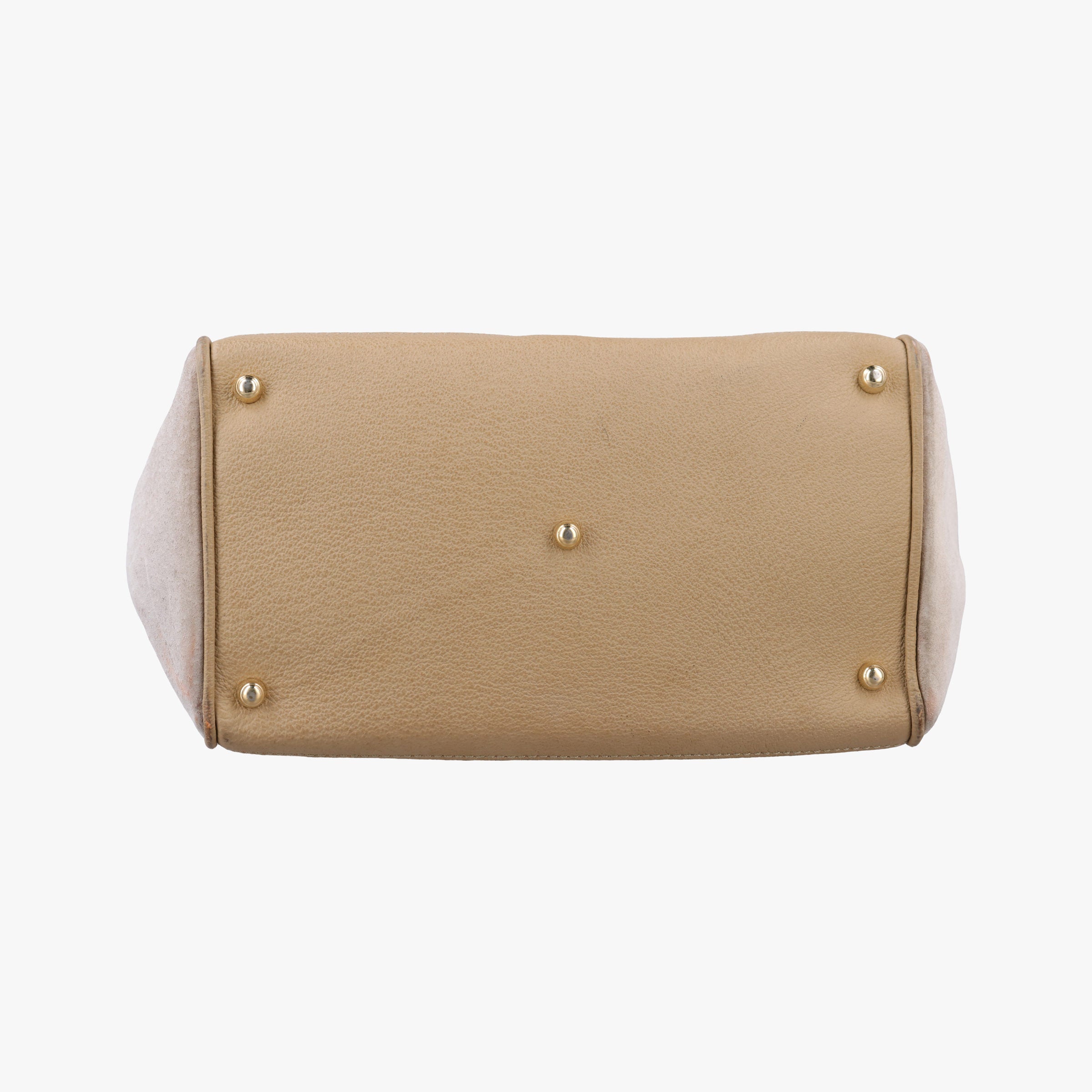 Pre-owned Gucci bamboo Beige Suede× Leather 001.12 handbag | stylenewstar