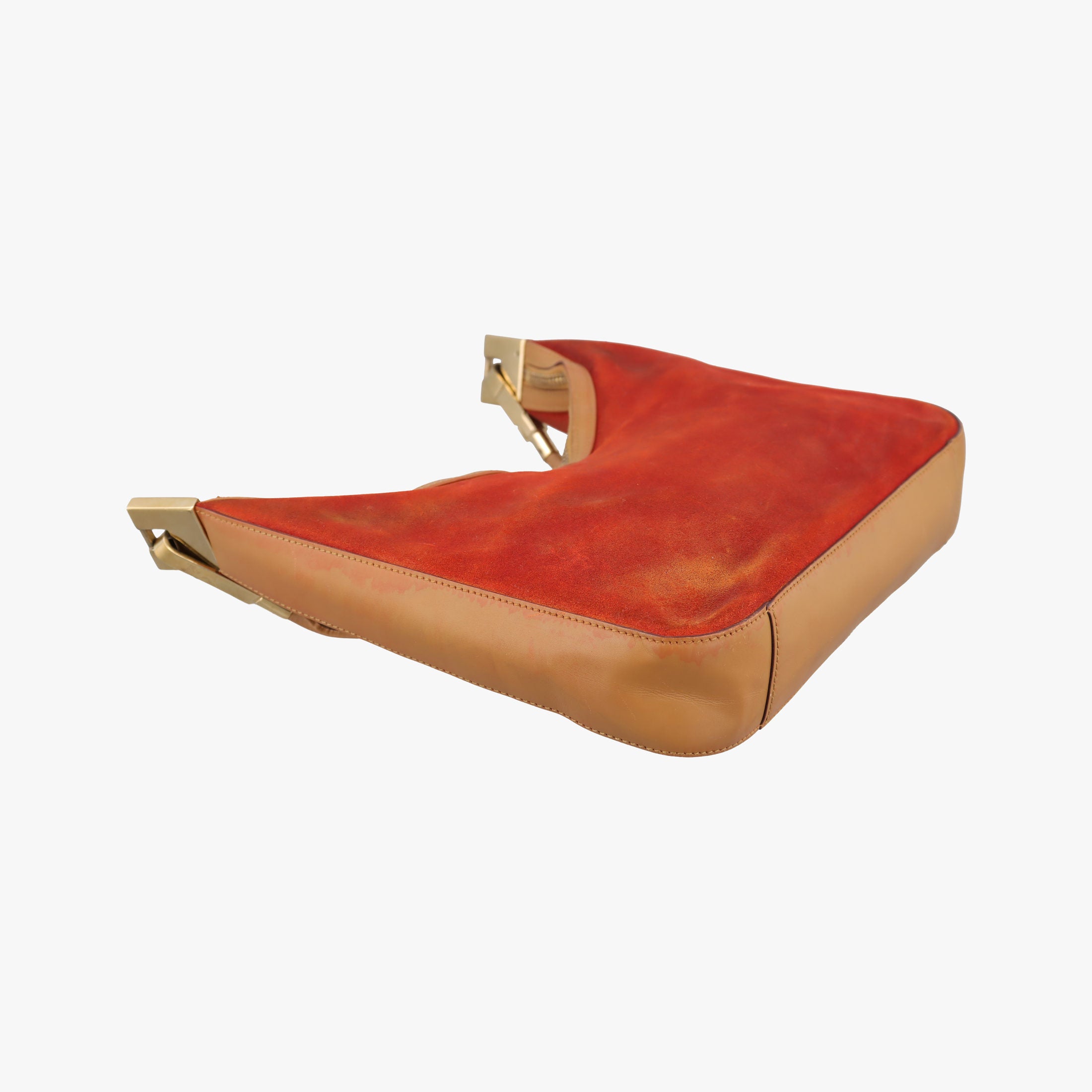 Pre-owned Gucci Hobo Red Suede 001.38 handbag | stylenewstar