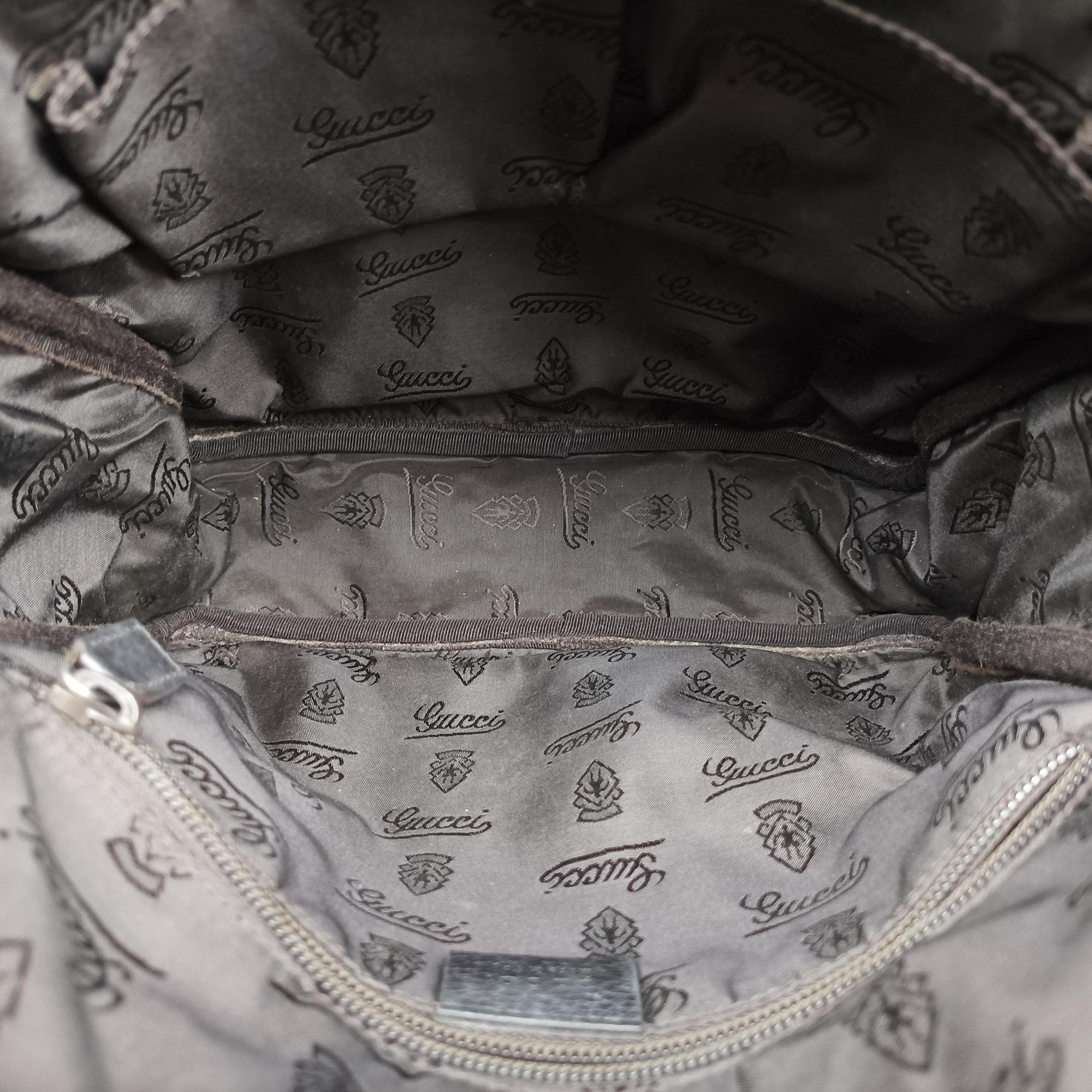 Pre-owned Gucci Guccissima Messenger Black Leather 201448 shoulderbag | stylenewstar