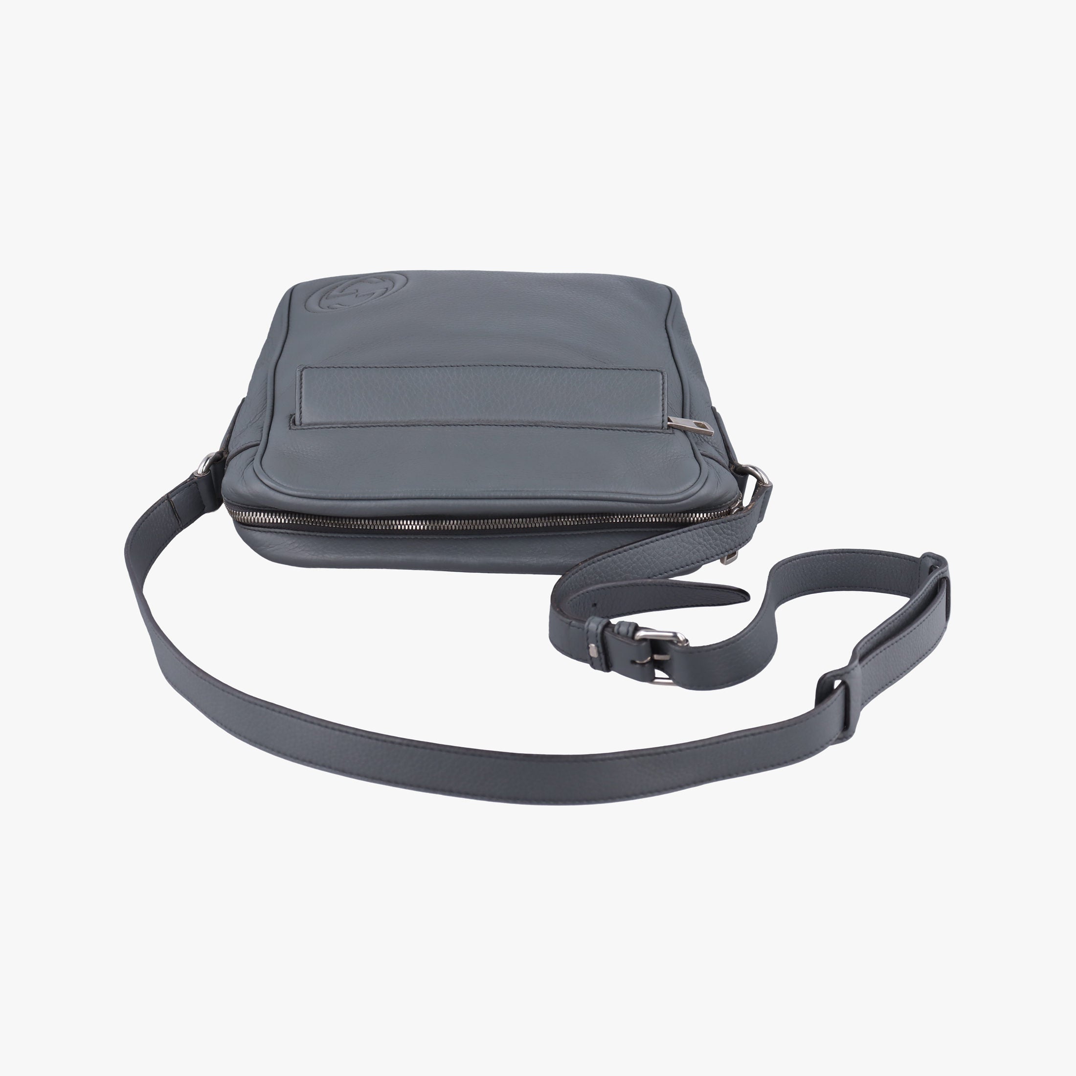 Secondhand Gucci Interlocking G Logo Soho Messenger Grey Leather 337084 shoulderbag | stylenewstar