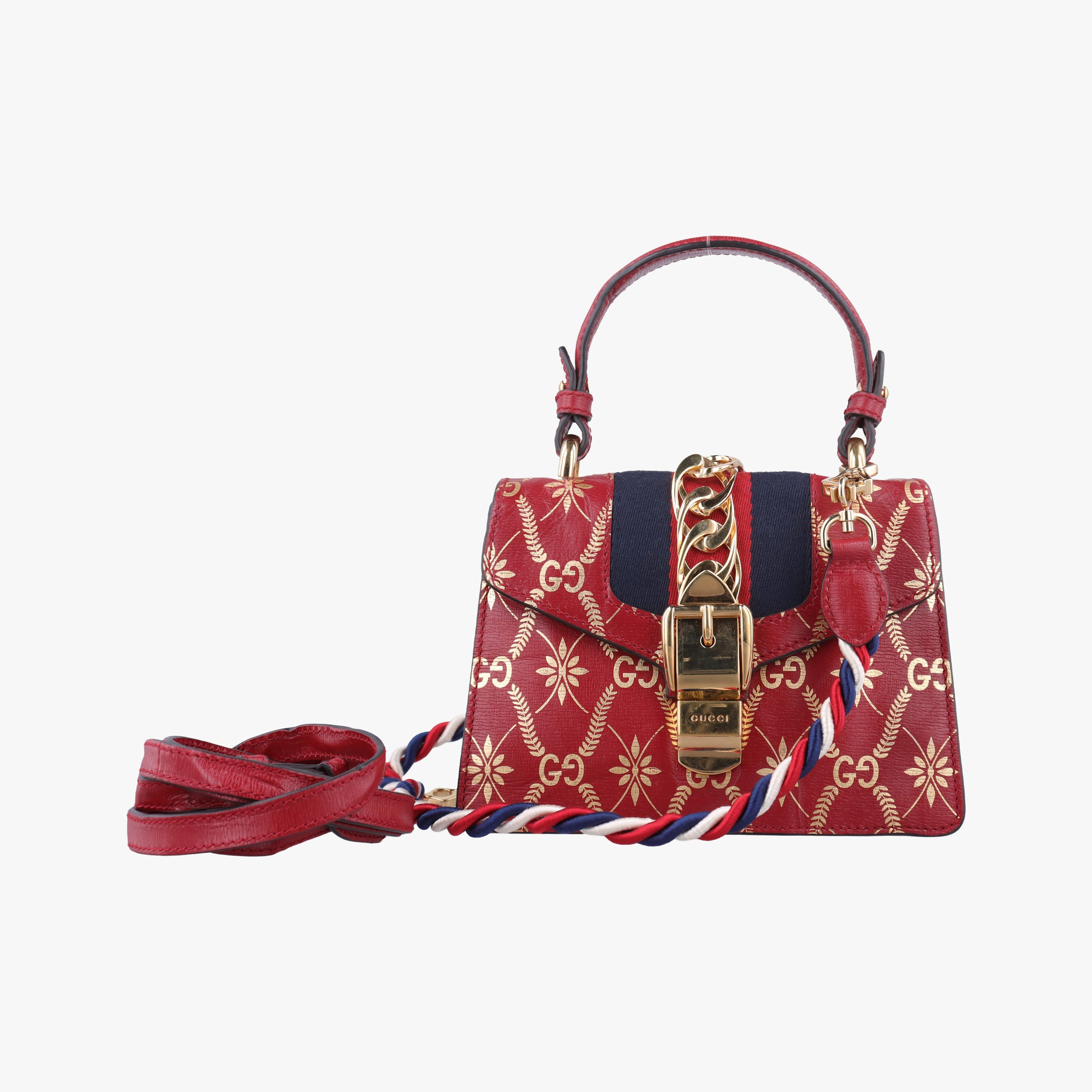 Pre-owned Gucci Sylvie Red Leather 470270 shoulderbag | stylenewstar