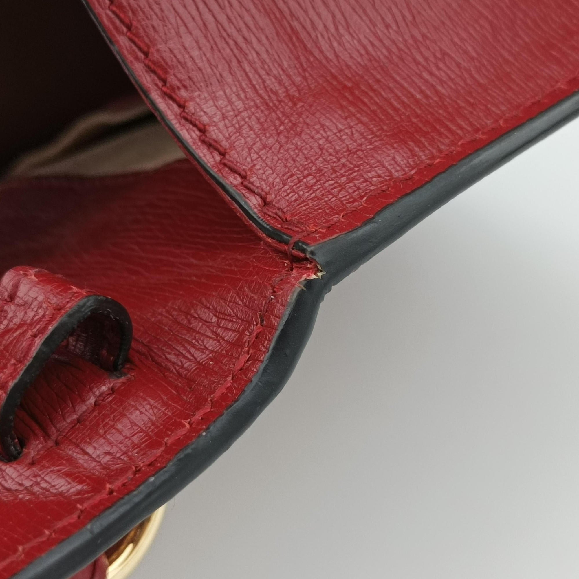 Pre-owned Gucci Sylvie Red Leather 470270 shoulderbag | stylenewstar