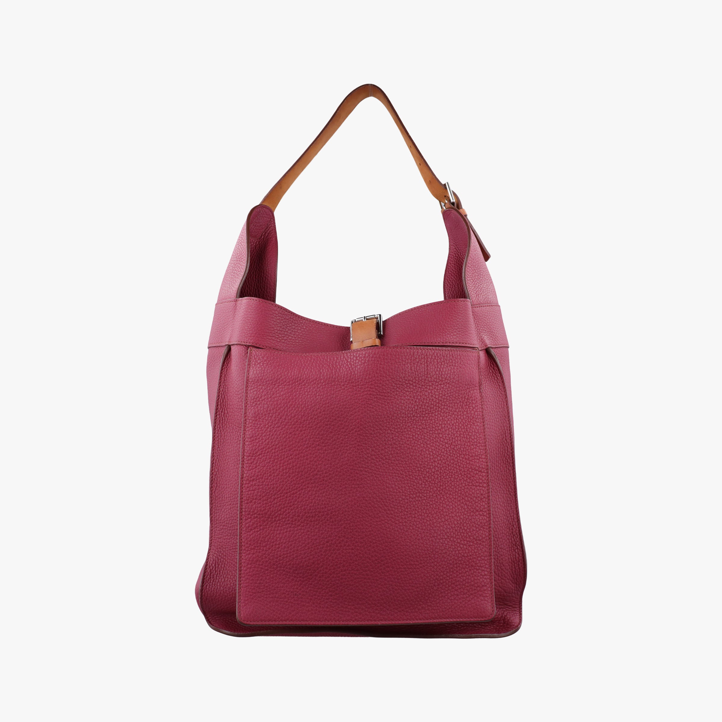 Pre-owned Hermes Marwari Raspberry Clemence Leather  shoulderbag | stylenewstar
