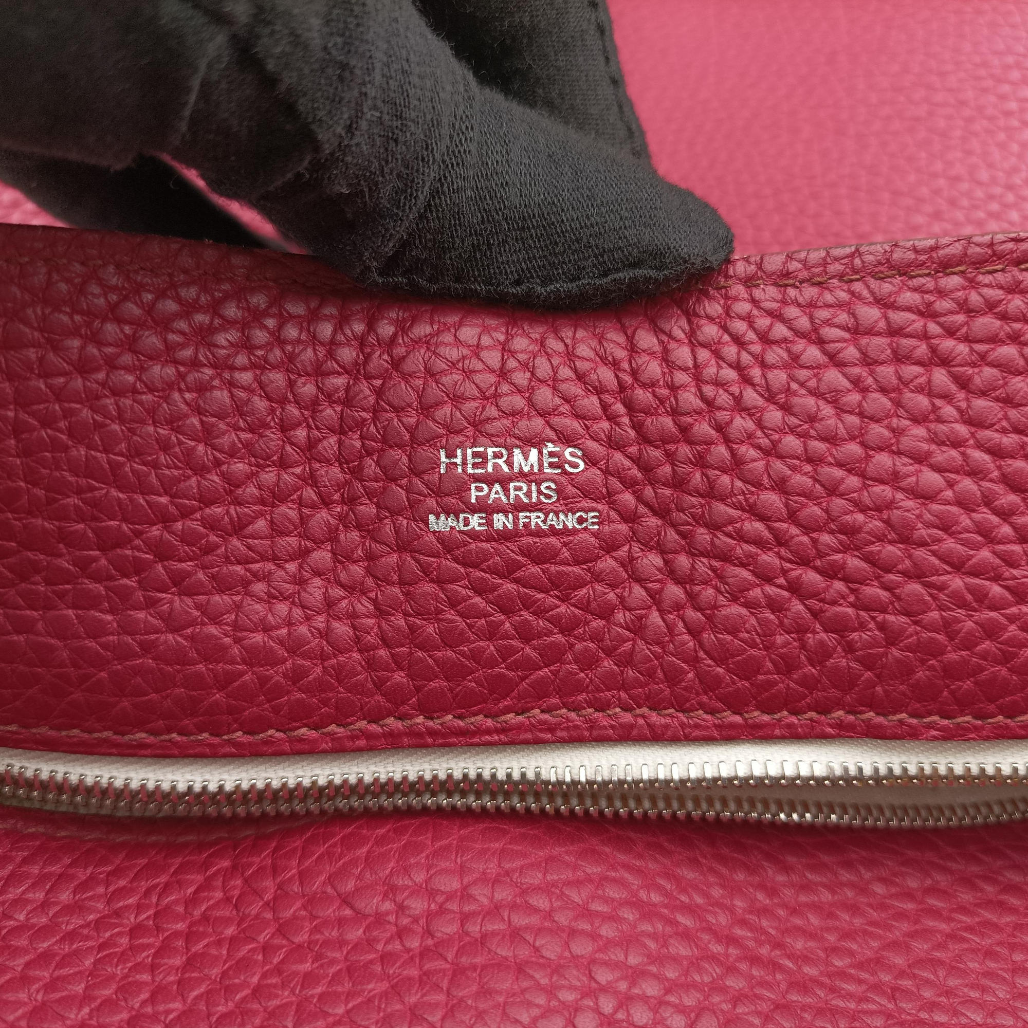 Pre-owned Hermes Marwari Raspberry Clemence Leather  shoulderbag | stylenewstar