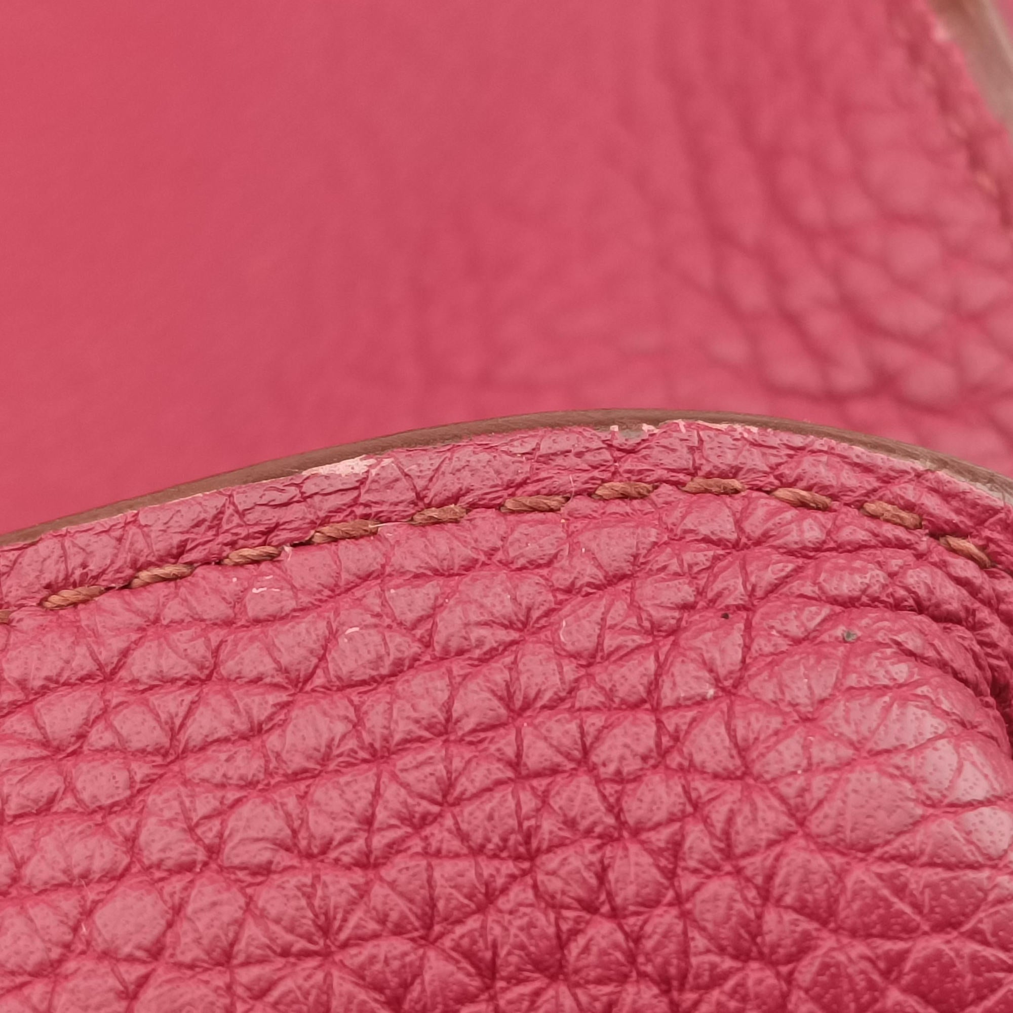 Pre-owned Hermes Marwari Raspberry Clemence Leather  shoulderbag | stylenewstar