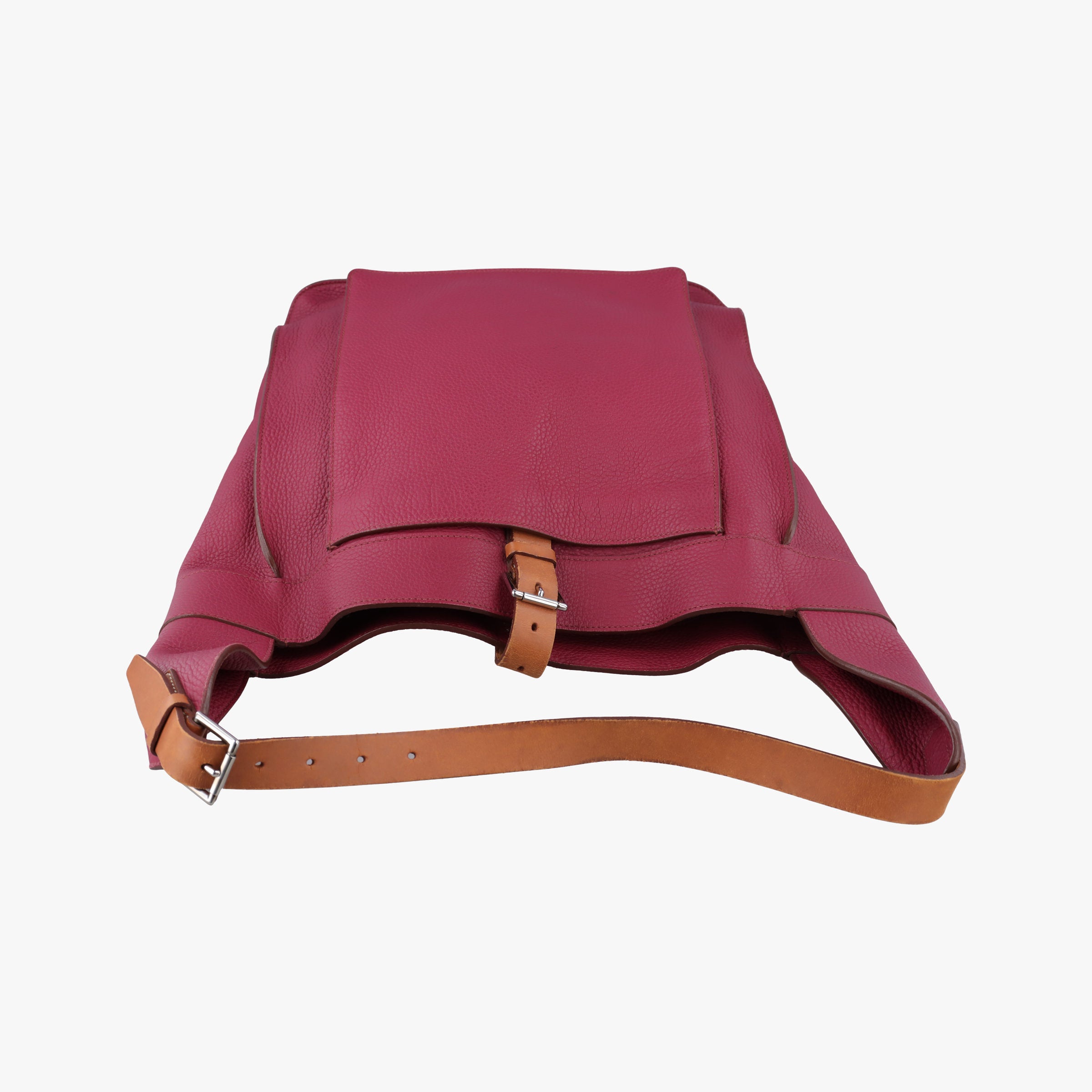 Pre-owned Hermes Marwari Raspberry Clemence Leather  shoulderbag | stylenewstar