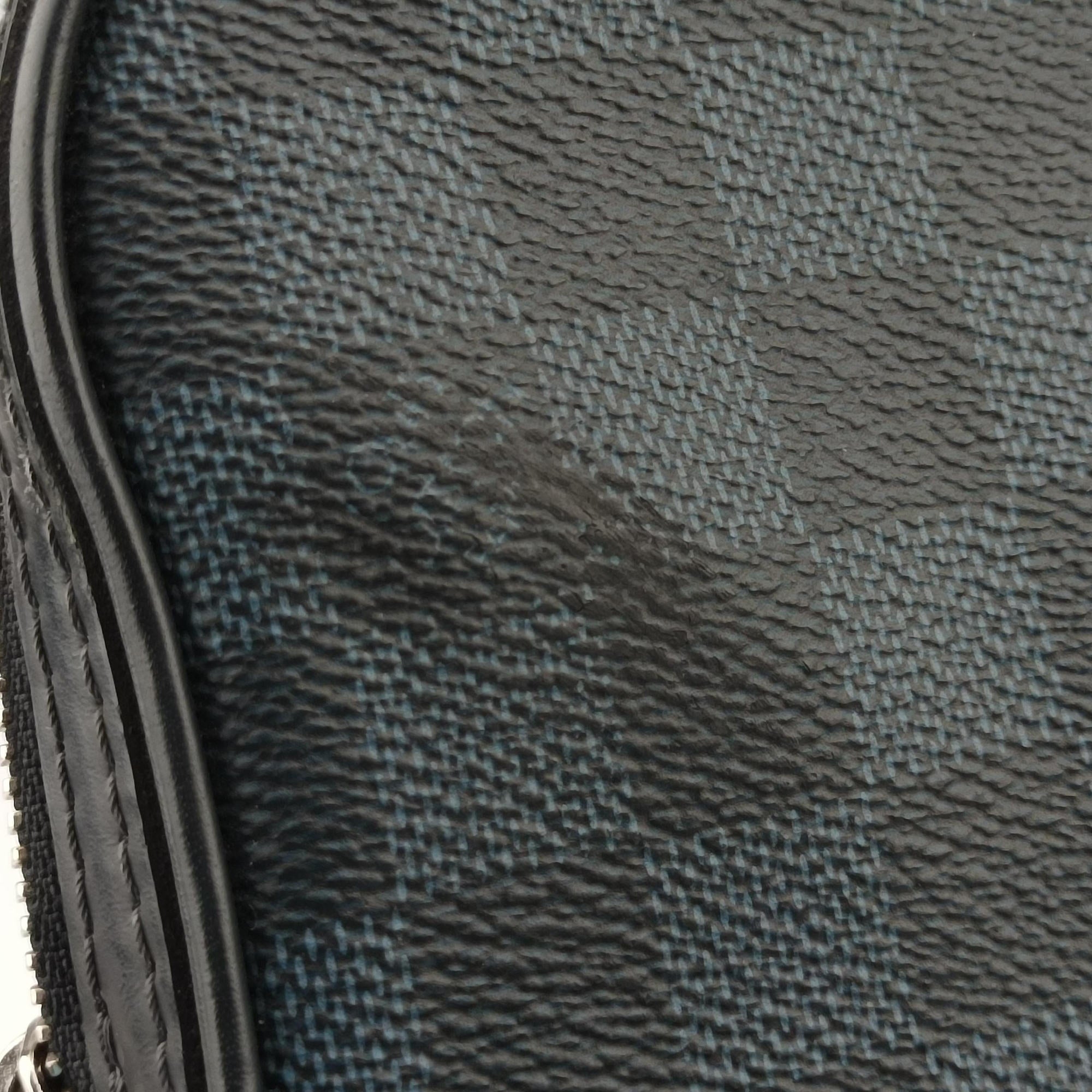 Pre-owned Louis Vuitton Dandy MM Cobalt Damier Coated Canvas × Leather N63298 handbag | stylenewstar