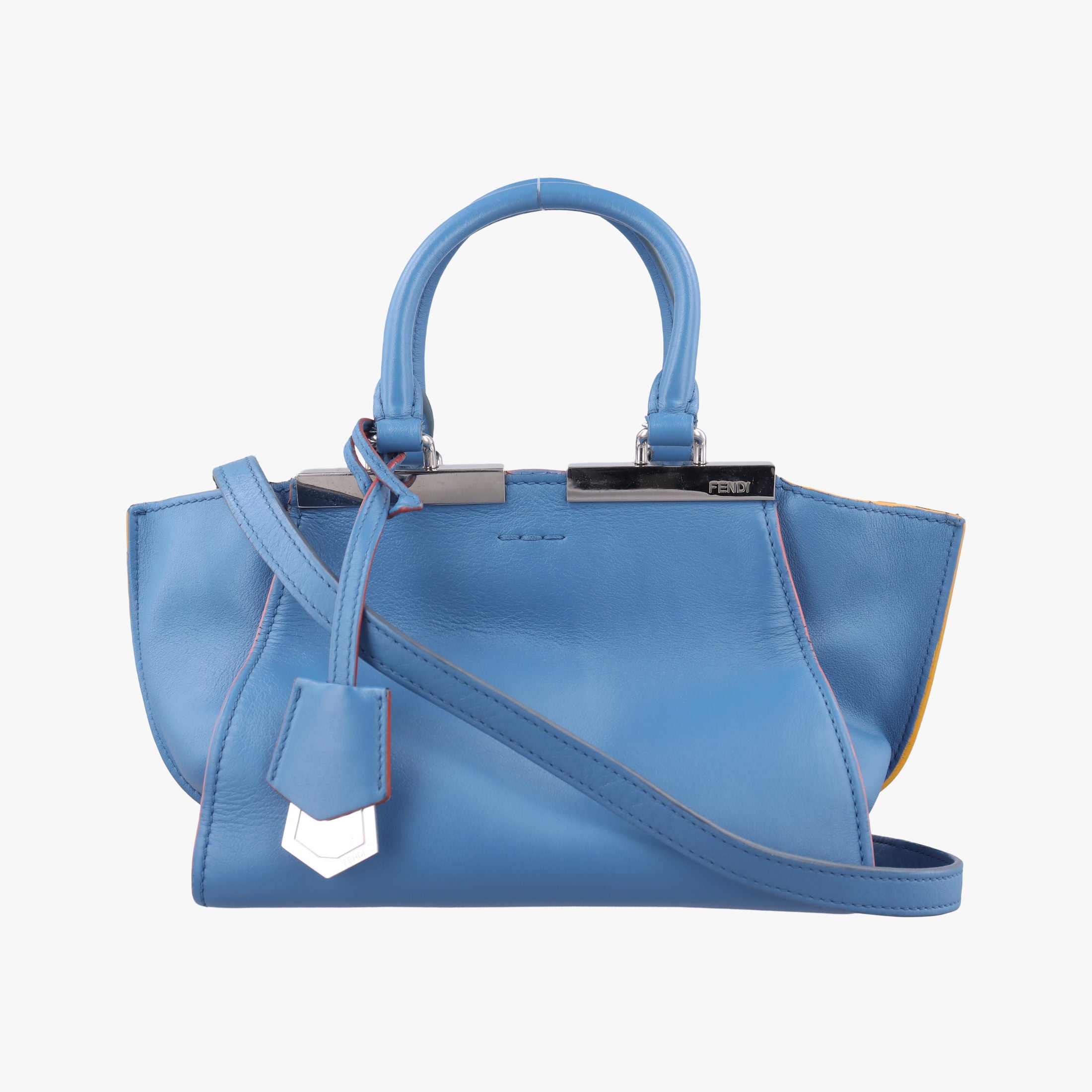 Secondhand Fendi Petite 3Jours Blue Leather 8BH333 shoulderbag | stylenewstar