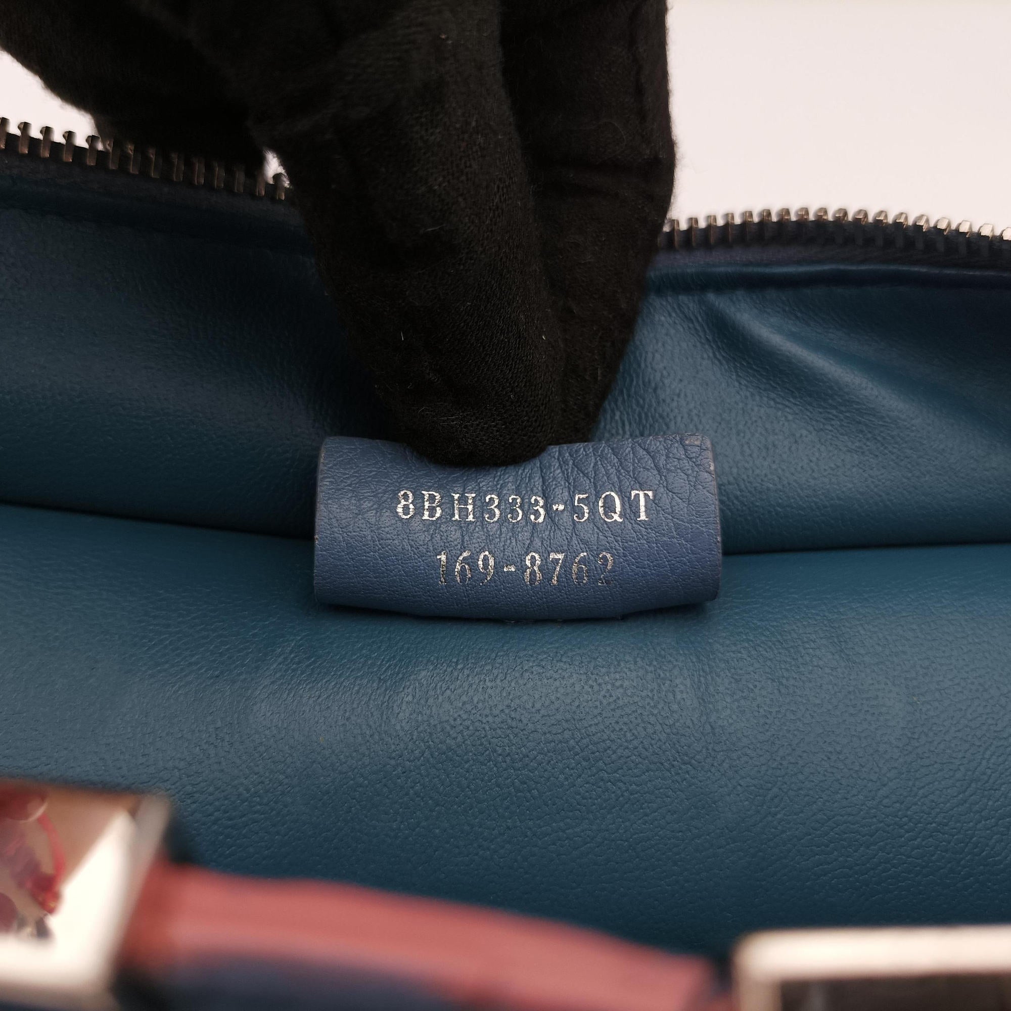 Secondhand Fendi Petite 3Jours Blue Leather 8BH333 shoulderbag | stylenewstar