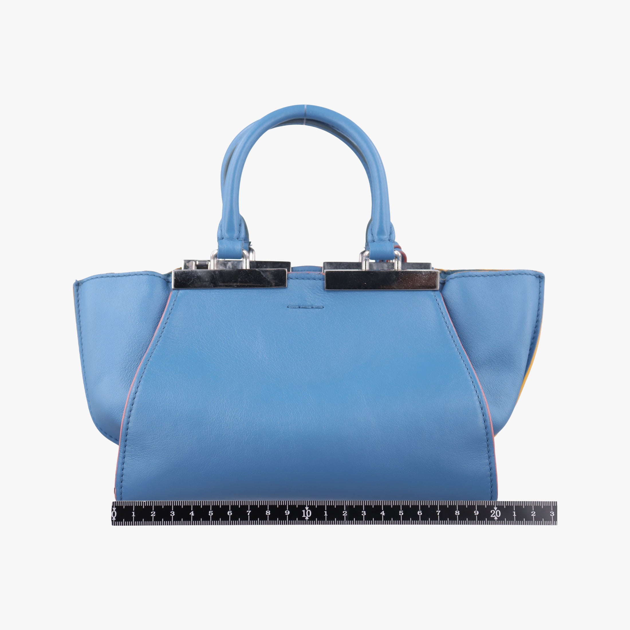 Secondhand Fendi Petite 3Jours Blue Leather 8BH333 shoulderbag | stylenewstar