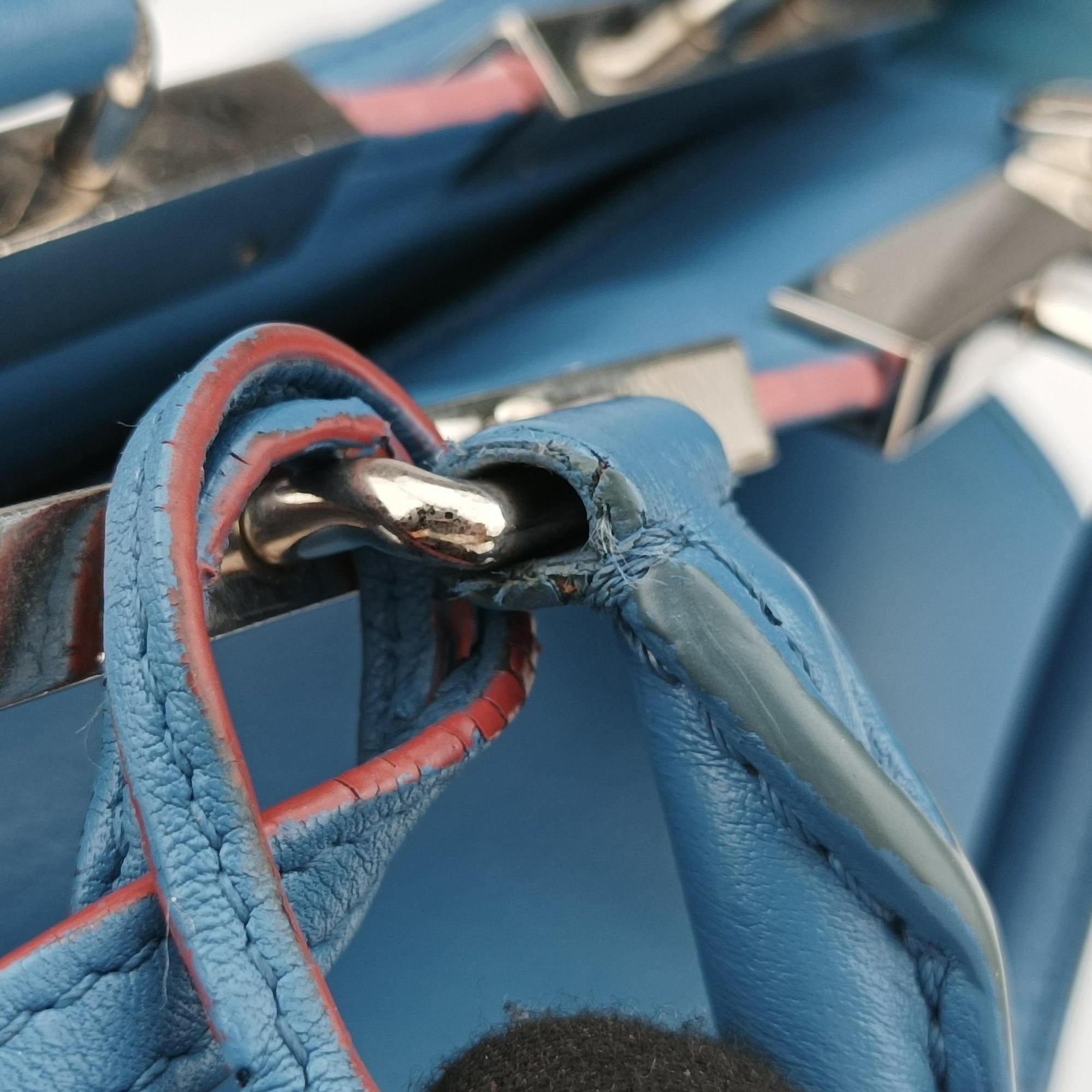 Secondhand Fendi Petite 3Jours Blue Leather 8BH333 shoulderbag | stylenewstar