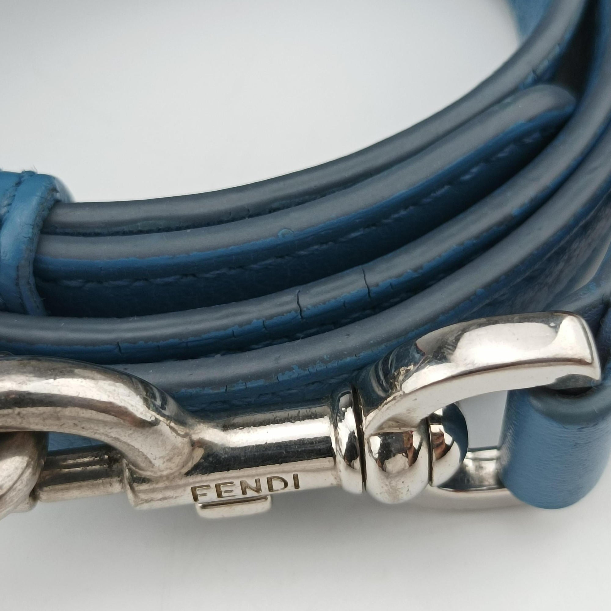 Secondhand Fendi Petite 3Jours Blue Leather 8BH333 shoulderbag | stylenewstar