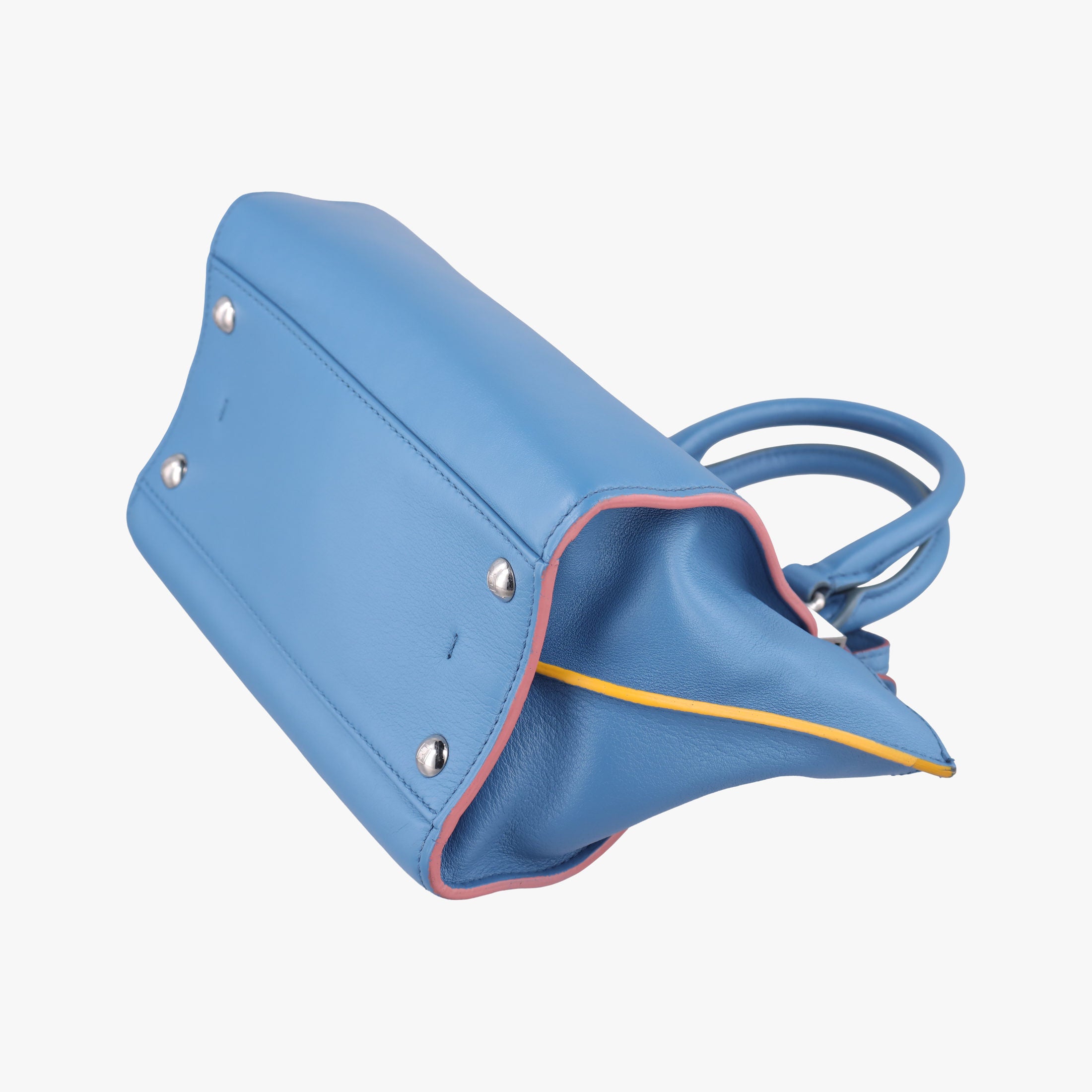 Secondhand Fendi Petite 3Jours Blue Leather 8BH333 shoulderbag | stylenewstar
