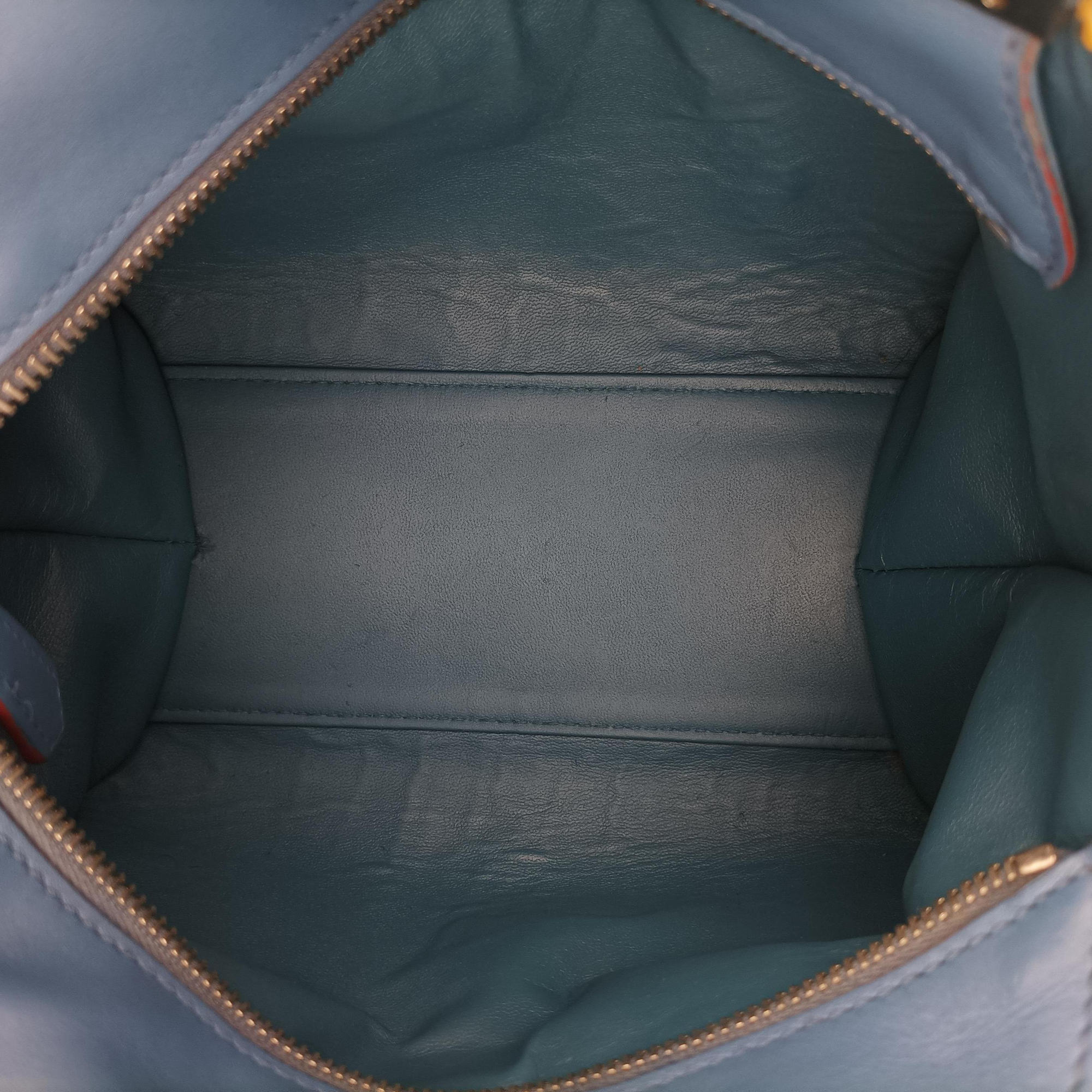 Secondhand Fendi Petite 3Jours Blue Leather 8BH333 shoulderbag | stylenewstar