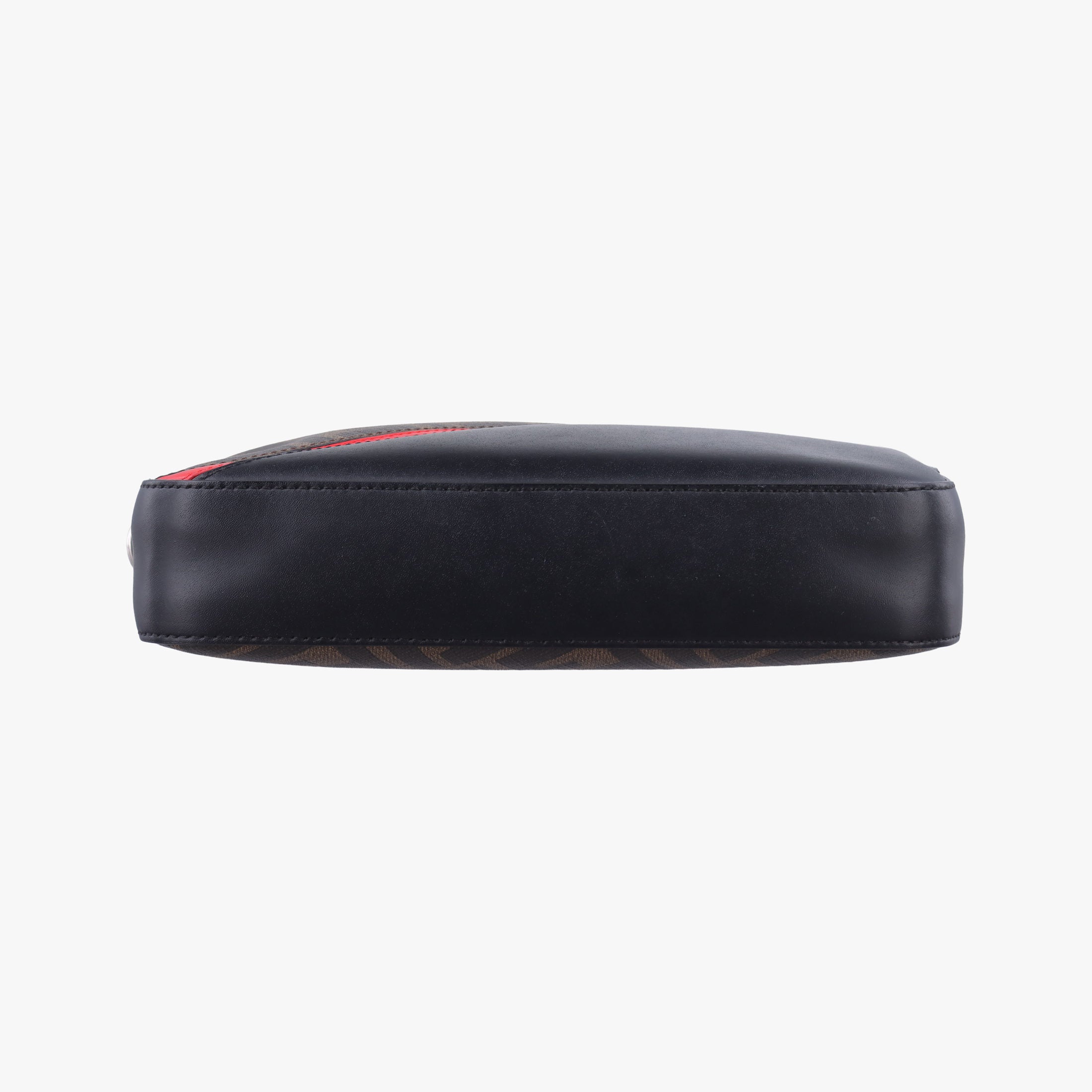 Pre-owned Fendi Camera case Brown × Black × Red PVC Coated Canvas × Leather 7M0286 shoulderbag | stylenewstar