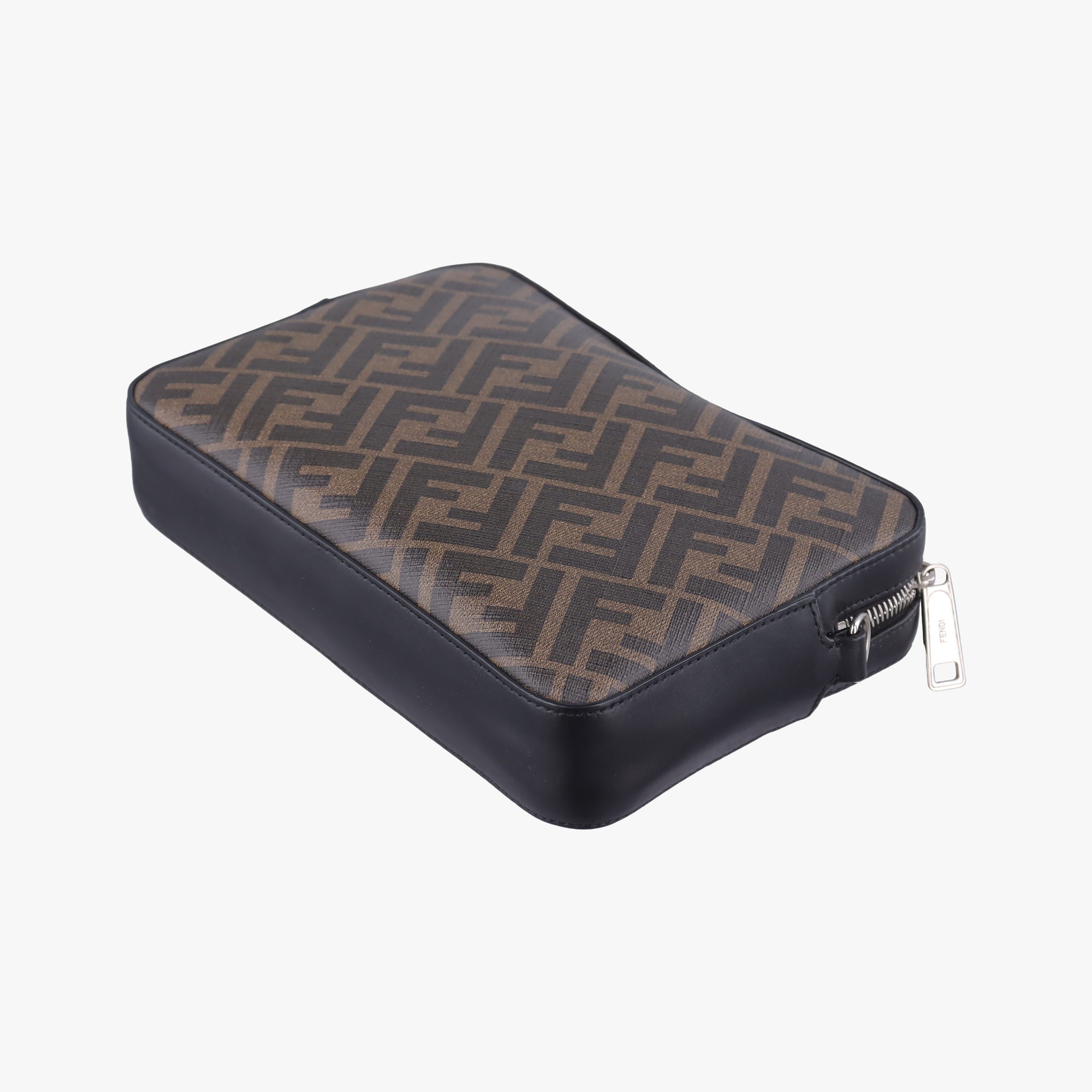 Pre-owned Fendi Camera case Brown × Black × Red PVC Coated Canvas × Leather 7M0286 shoulderbag | stylenewstar