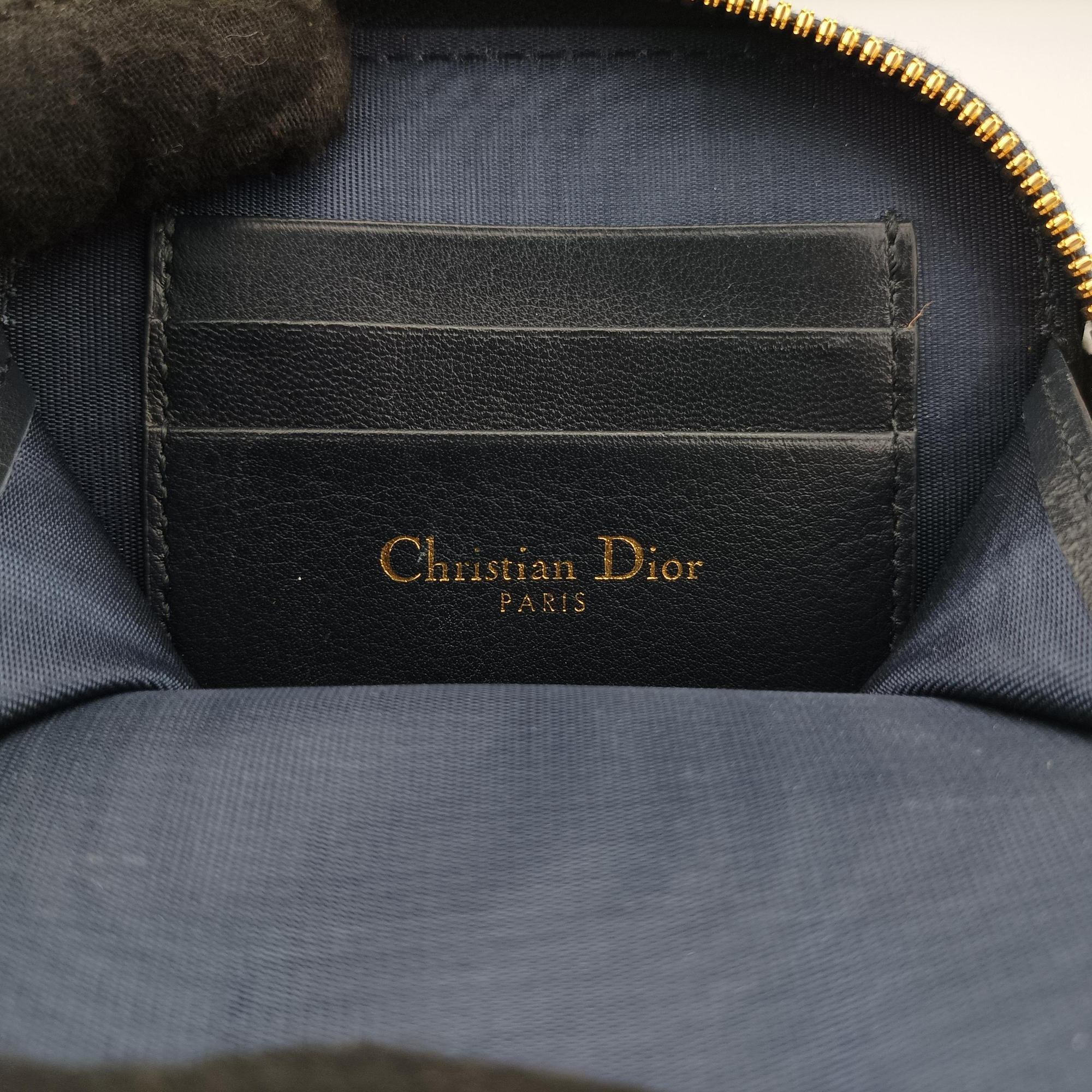 Secondhand Christian Dior Oblique 30 Montaigne Phone Holder Navy Oblique jacquard  shoulderbag | stylenewstar