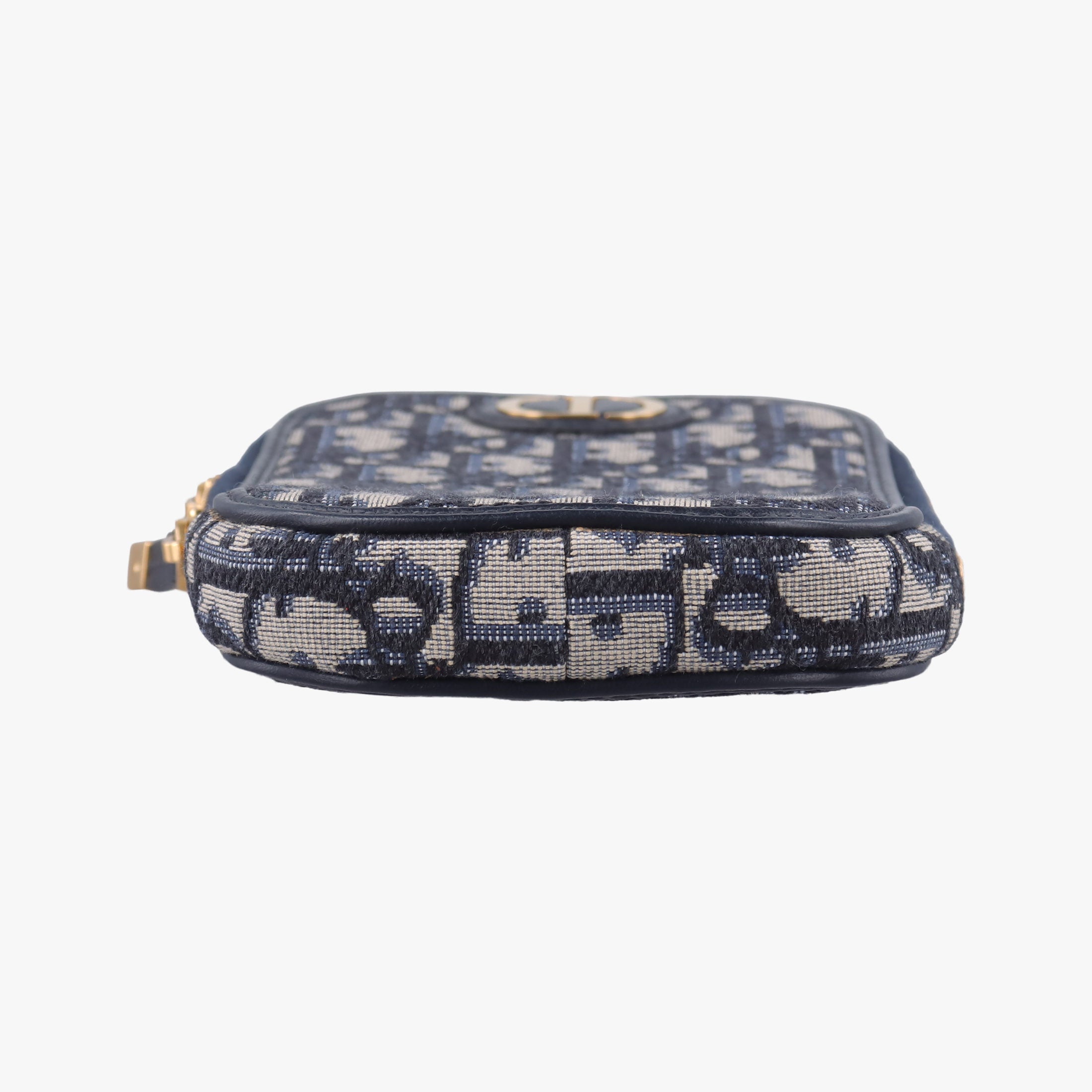 Secondhand Christian Dior Oblique 30 Montaigne Phone Holder Navy Oblique jacquard  shoulderbag | stylenewstar
