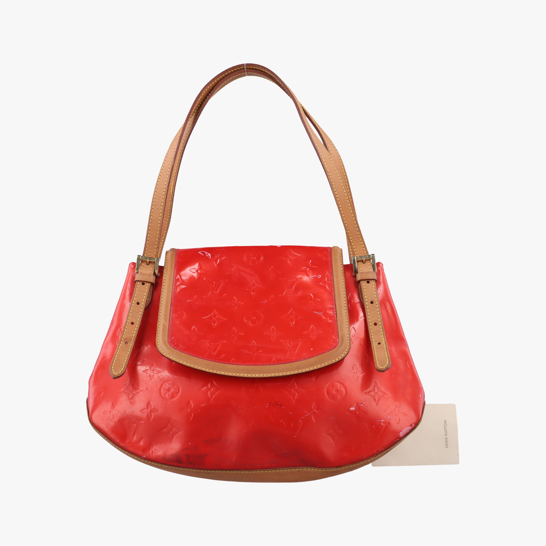 Pre-owned Louis Vuitton Biscayne Bay GM Red Vernis M91291 shoulderbag | stylenewstar