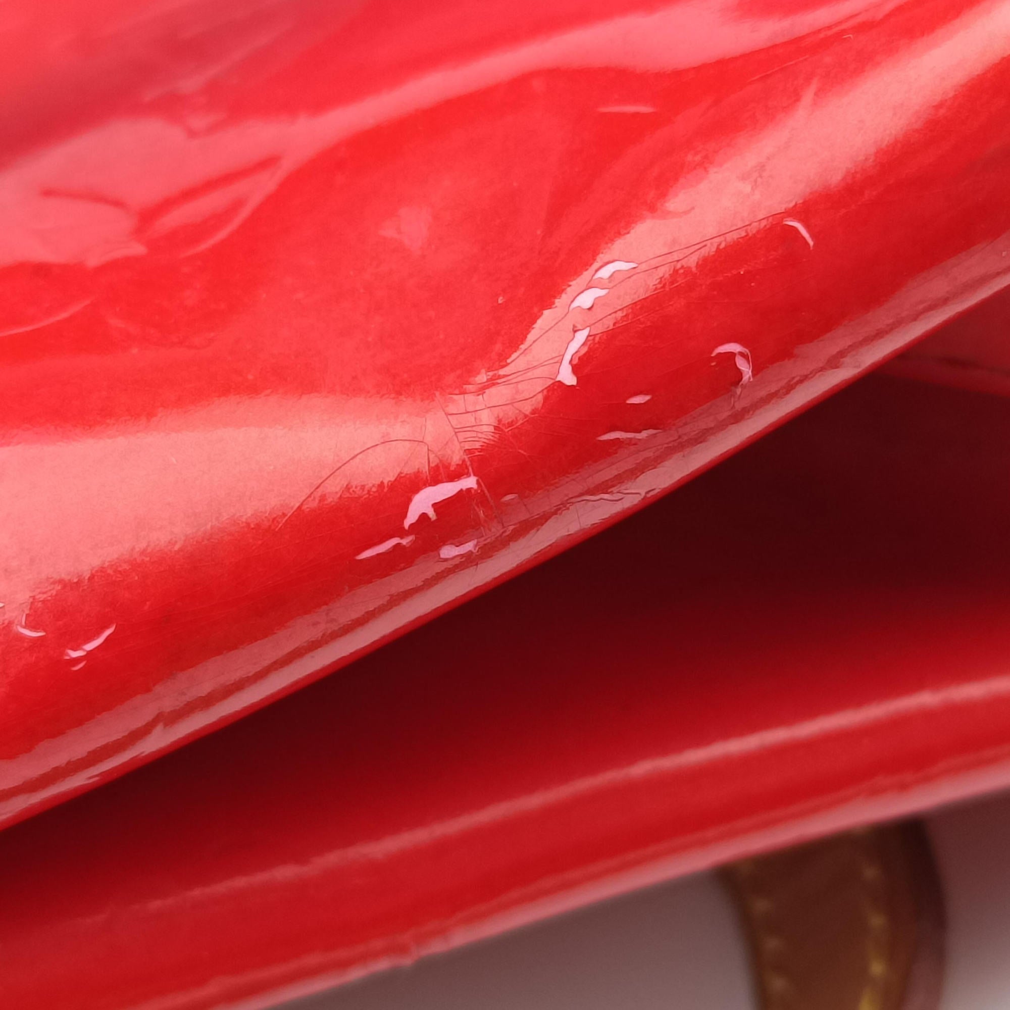Pre-owned Louis Vuitton Biscayne Bay GM Red Vernis M91291 shoulderbag | stylenewstar