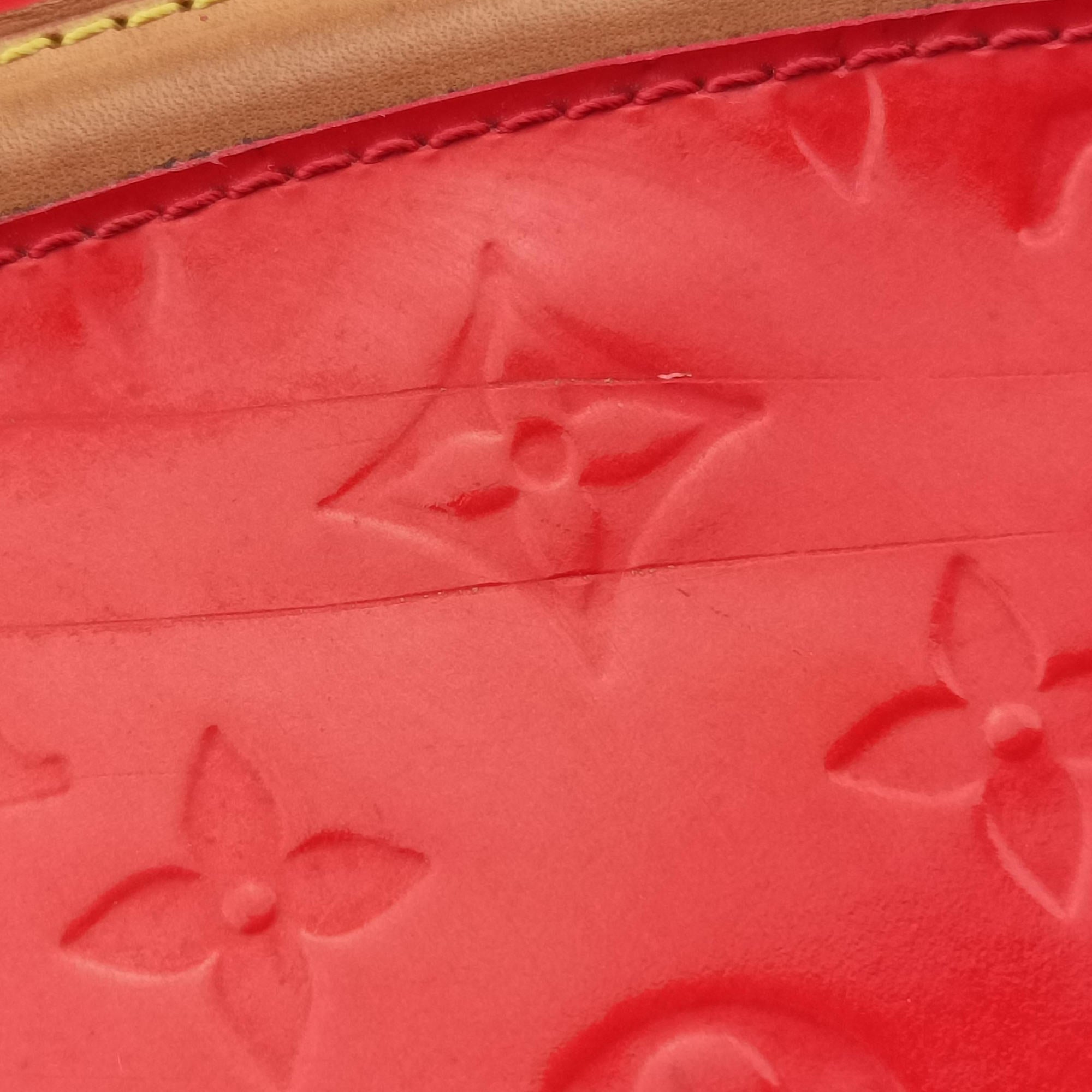 Pre-owned Louis Vuitton Biscayne Bay GM Red Vernis M91291 shoulderbag | stylenewstar