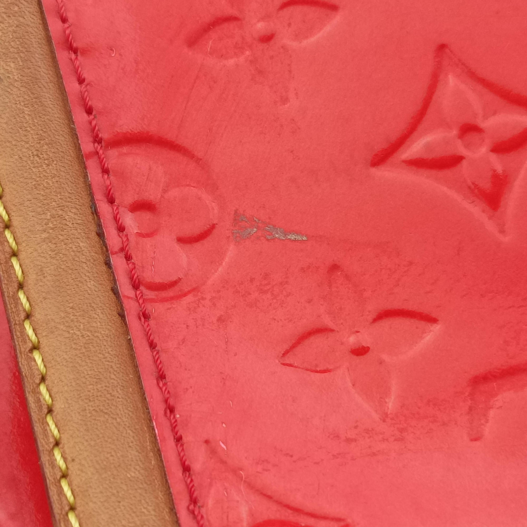 Pre-owned Louis Vuitton Biscayne Bay GM Red Vernis M91291 shoulderbag | stylenewstar