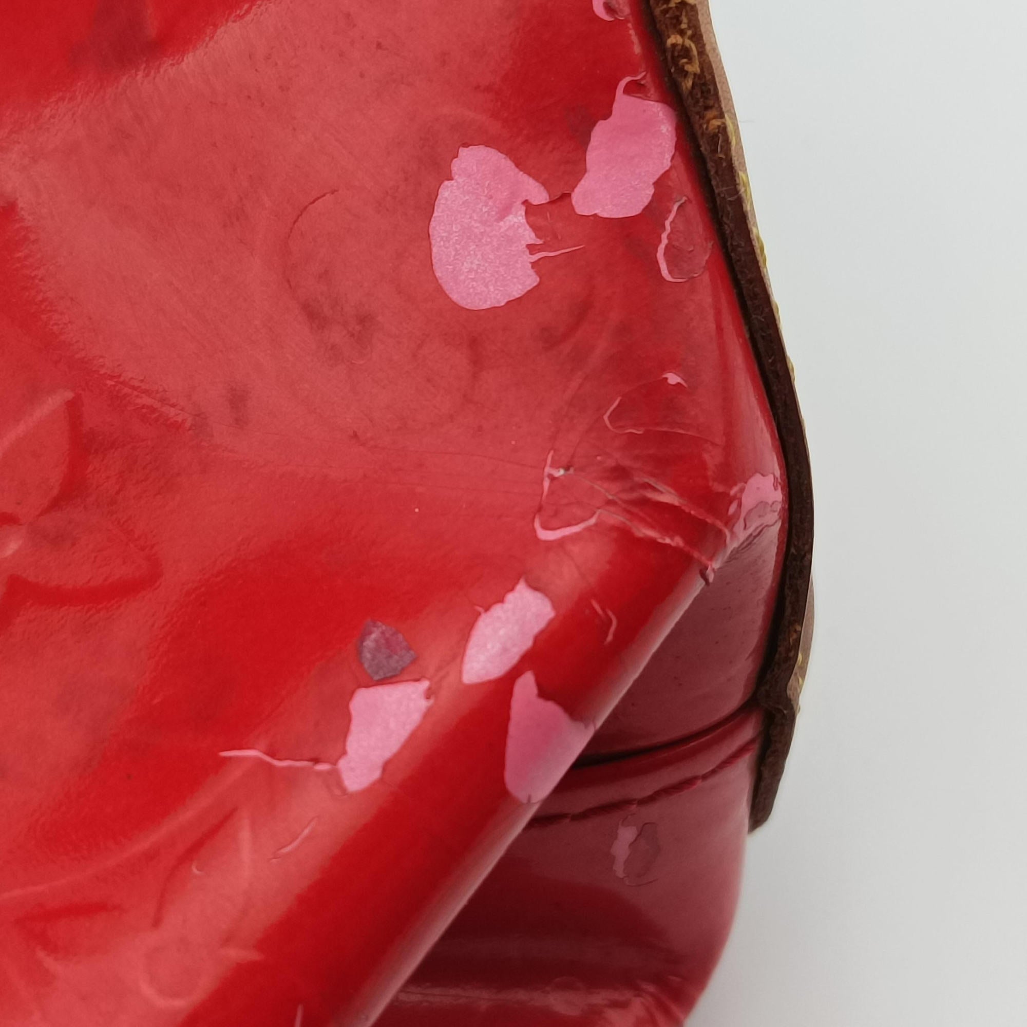 Pre-owned Louis Vuitton Biscayne Bay GM Red Vernis M91291 shoulderbag | stylenewstar