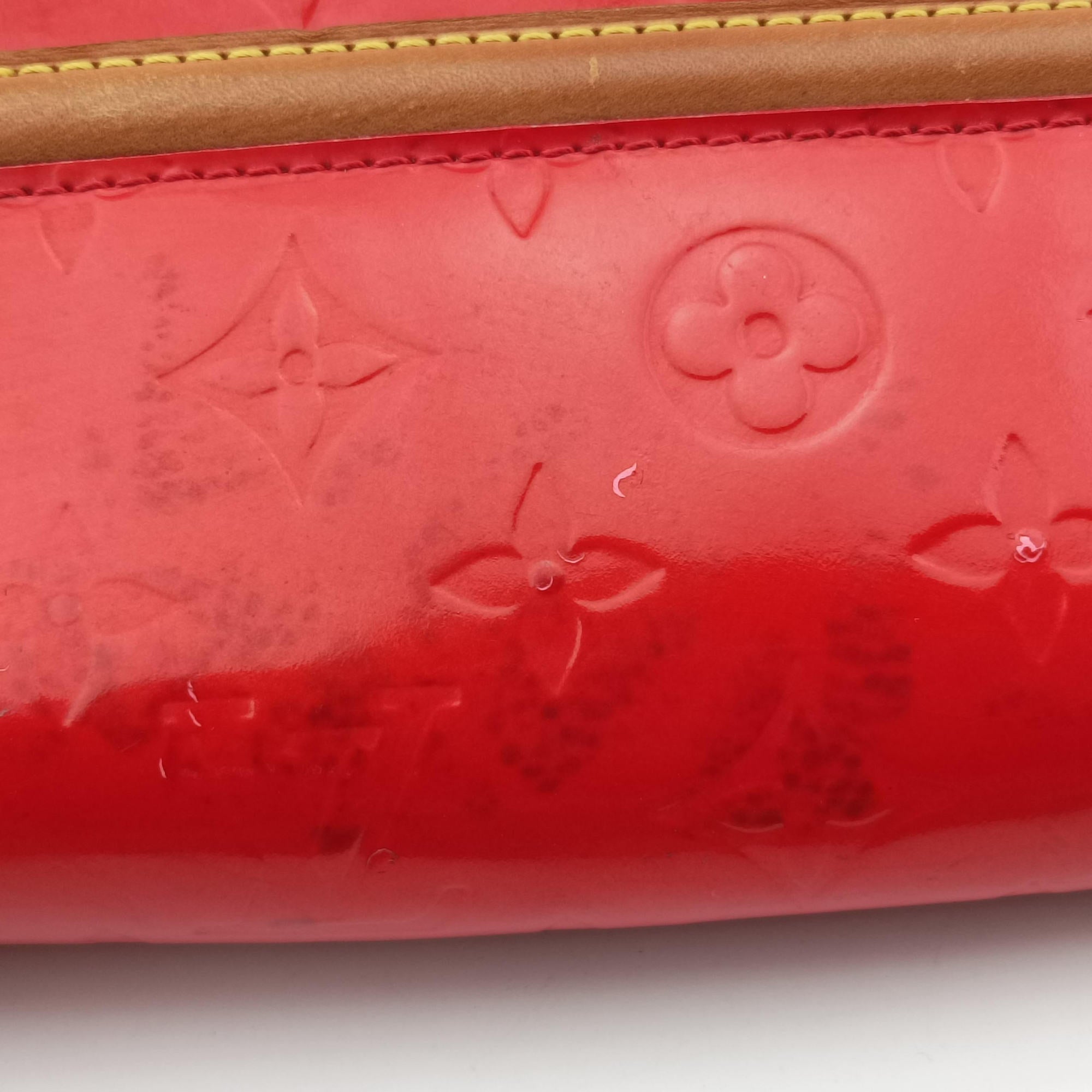 Pre-owned Louis Vuitton Biscayne Bay GM Red Vernis M91291 shoulderbag | stylenewstar
