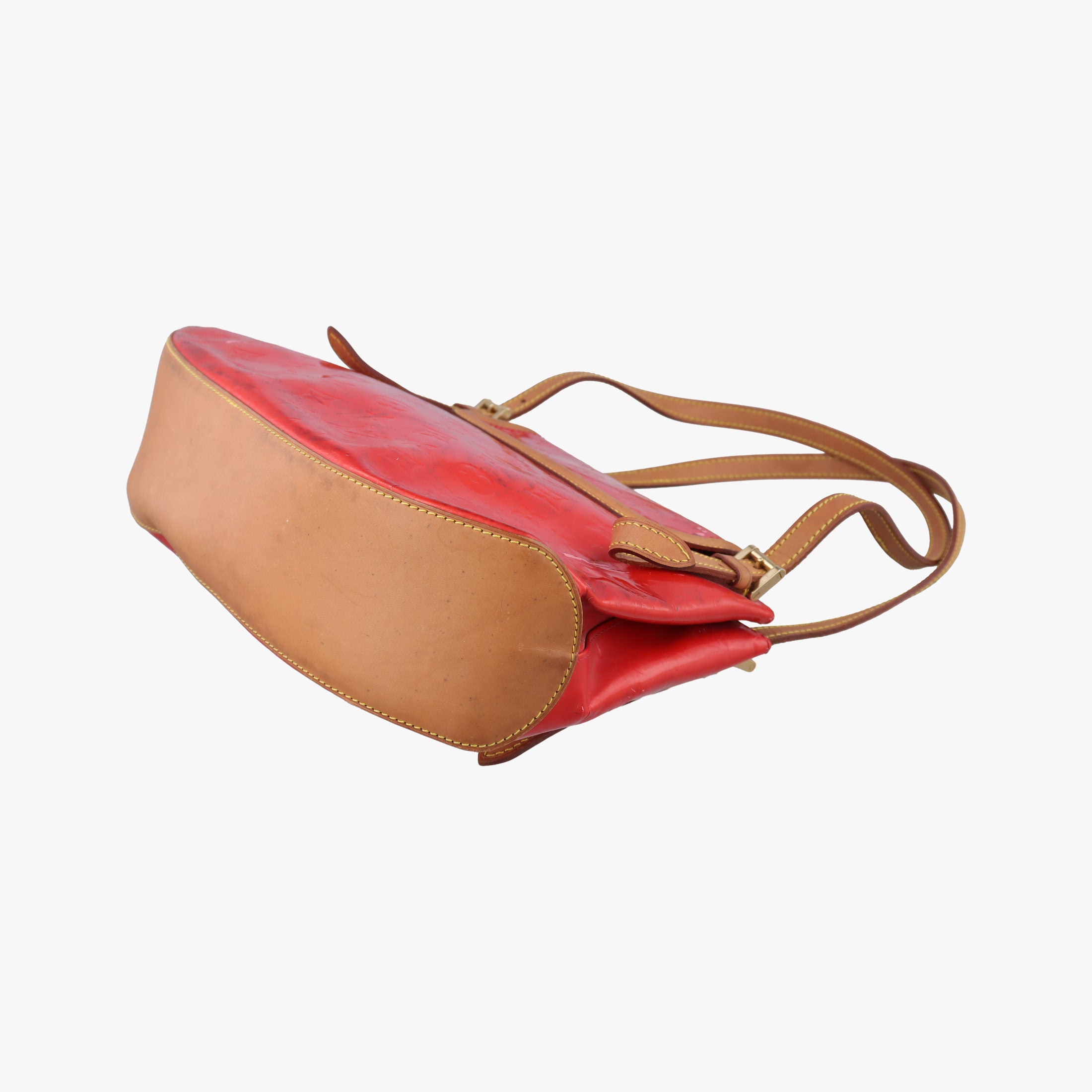 Pre-owned Louis Vuitton Biscayne Bay GM Red Vernis M91291 shoulderbag | stylenewstar