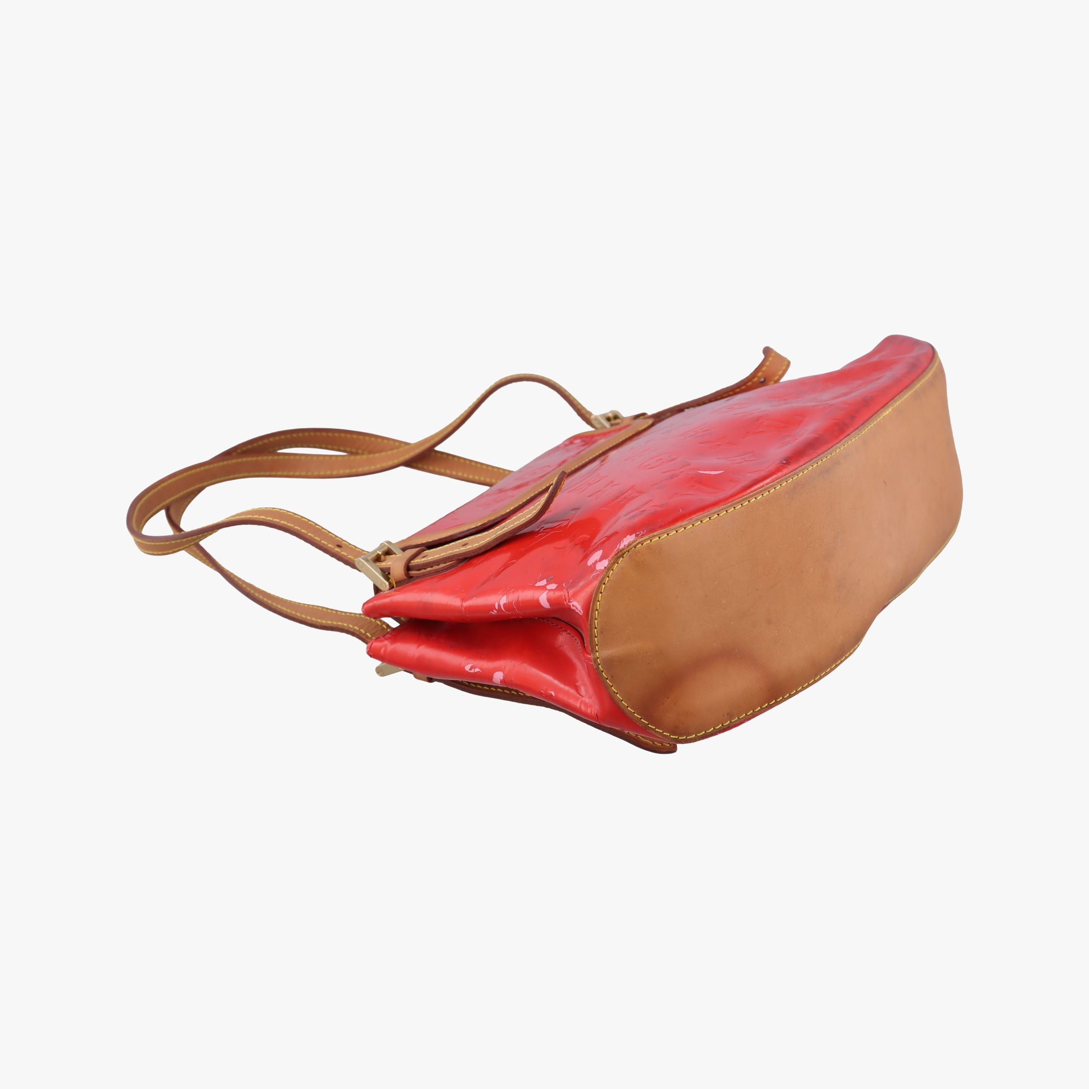 Pre-owned Louis Vuitton Biscayne Bay GM Red Vernis M91291 shoulderbag | stylenewstar