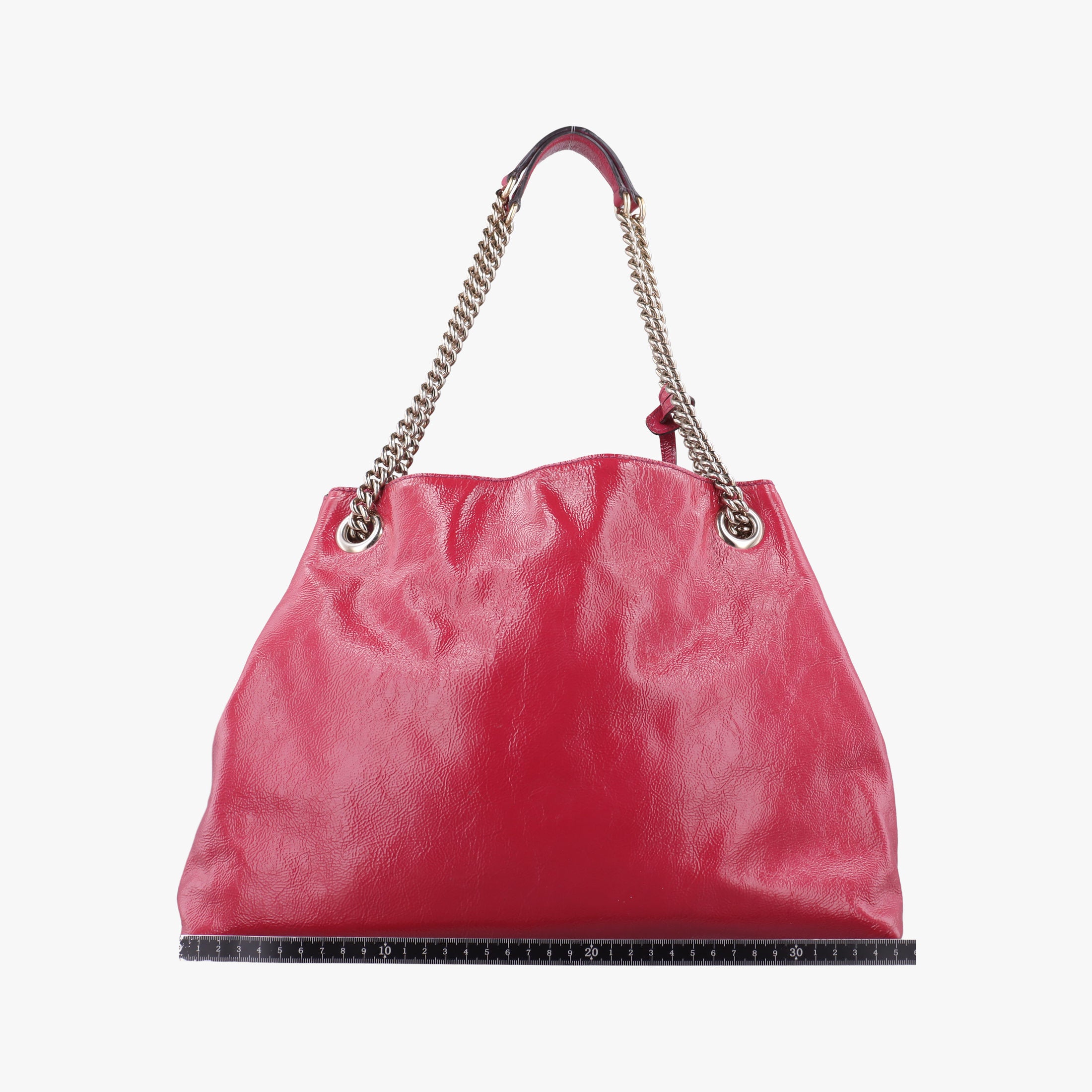 Pre-owned Gucci Soho RoseRed Patent Leather 308982 shoulderbag | stylenewstar