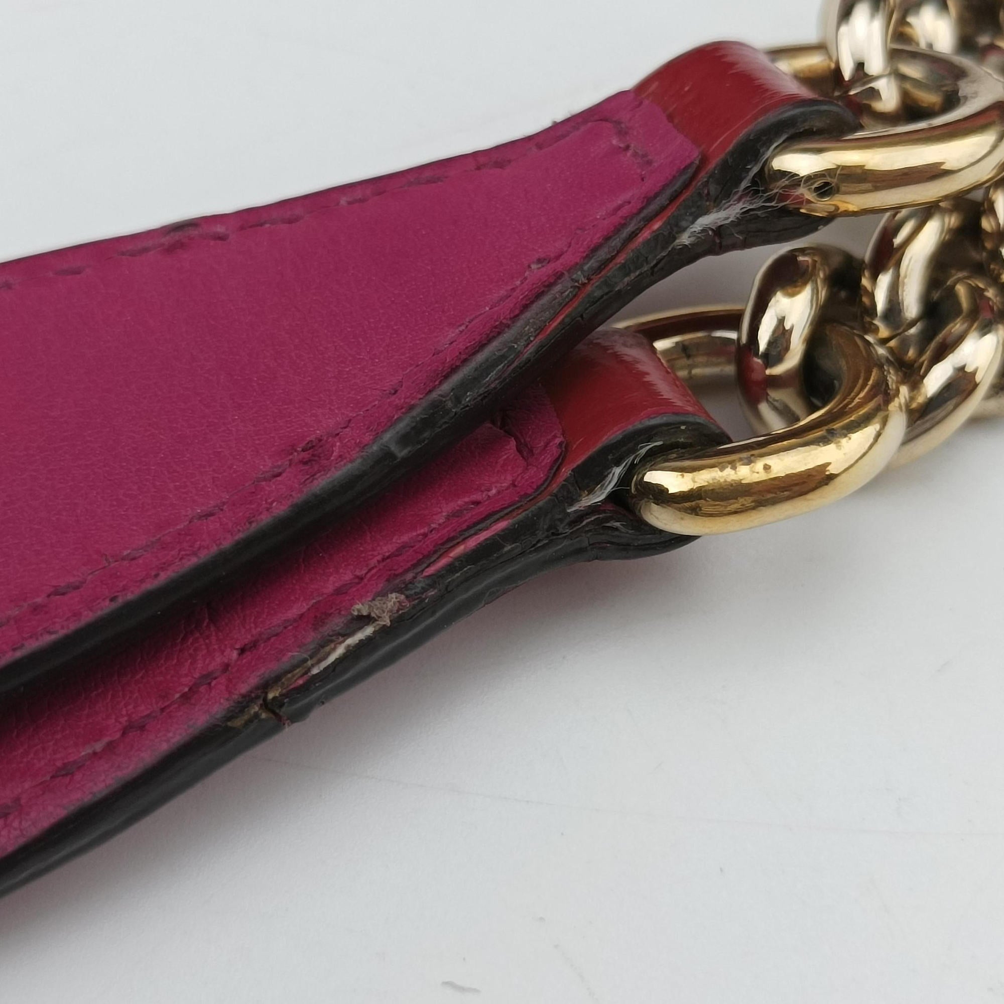 Pre-owned Gucci Soho RoseRed Patent Leather 308982 shoulderbag | stylenewstar