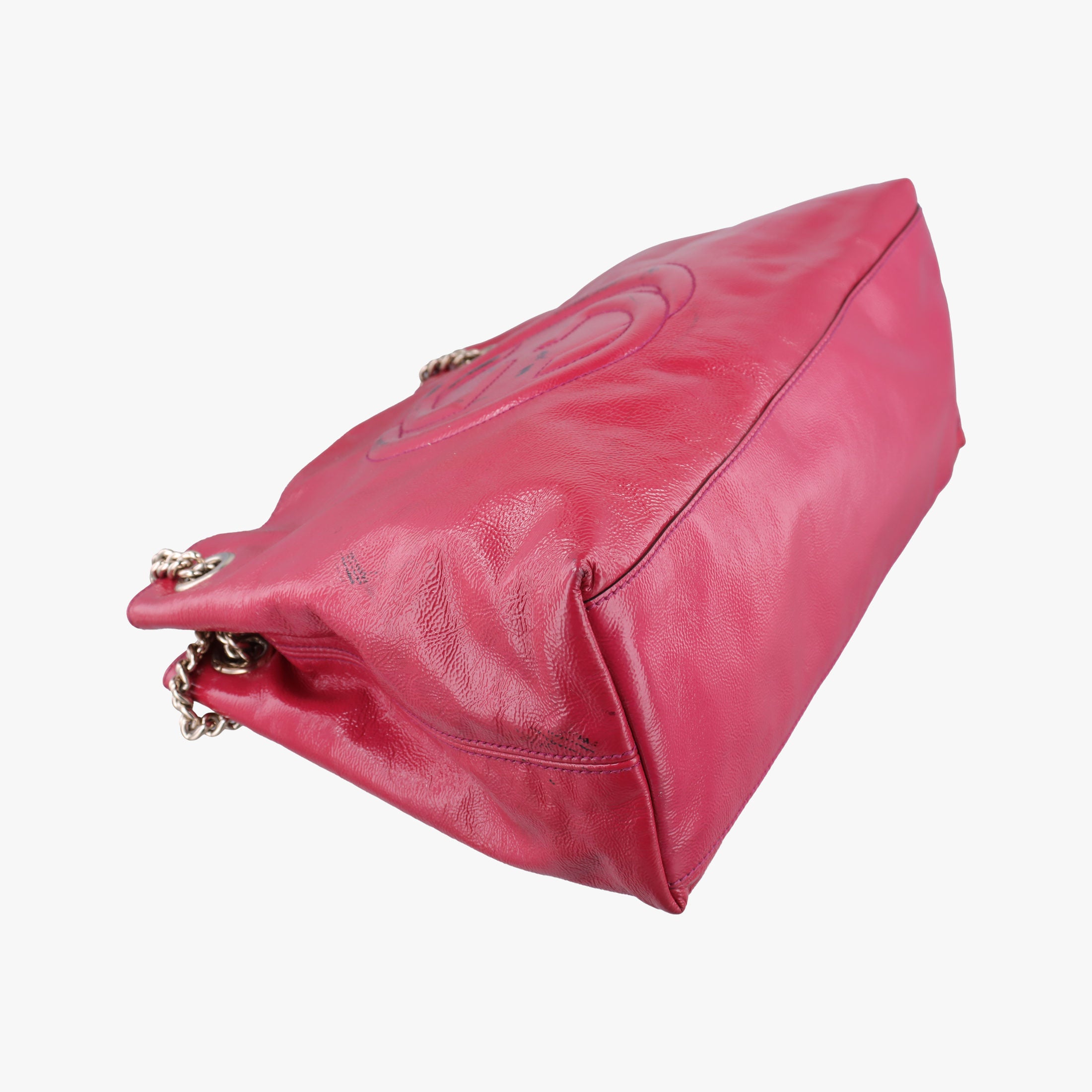 Pre-owned Gucci Soho RoseRed Patent Leather 308982 shoulderbag | stylenewstar