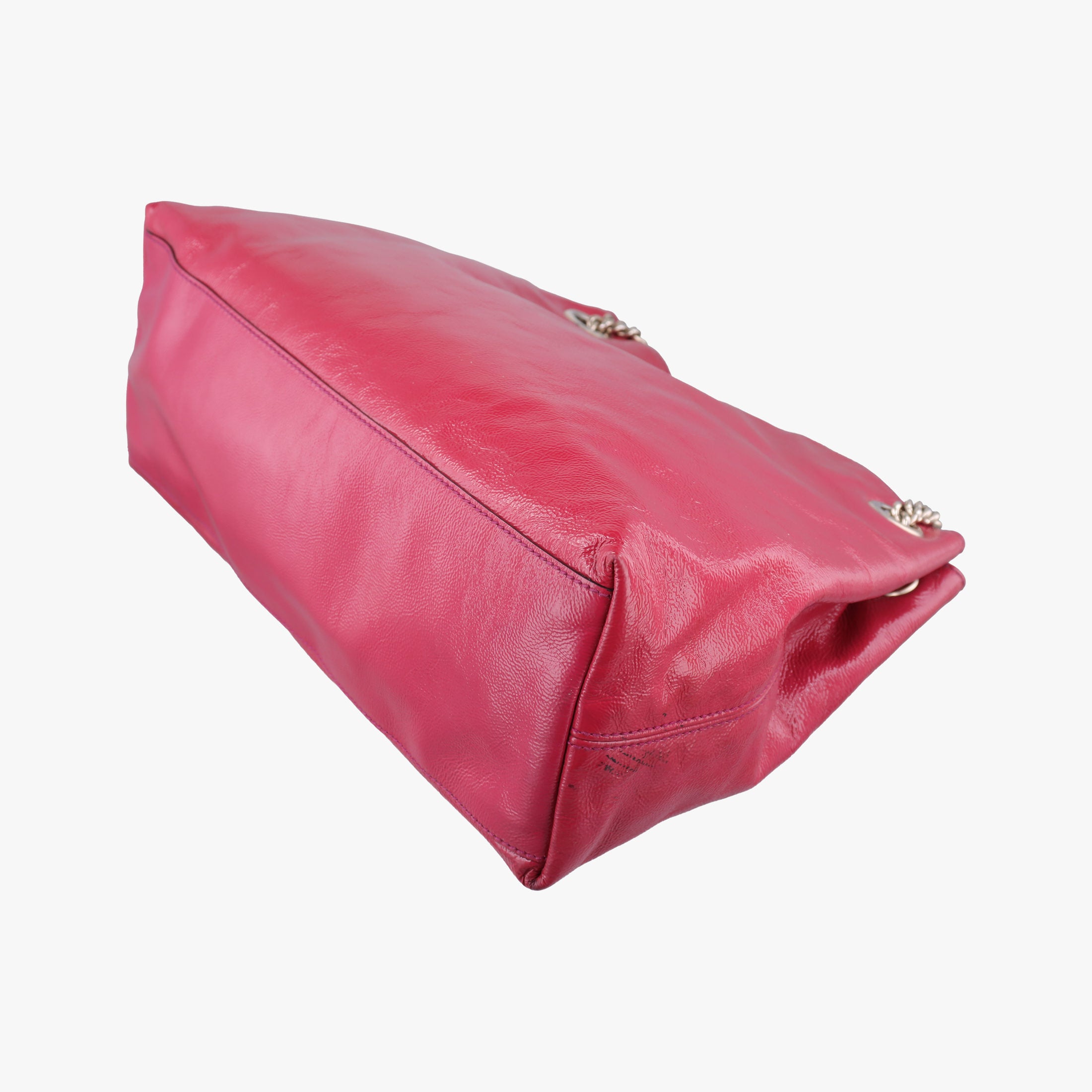 Pre-owned Gucci Soho RoseRed Patent Leather 308982 shoulderbag | stylenewstar