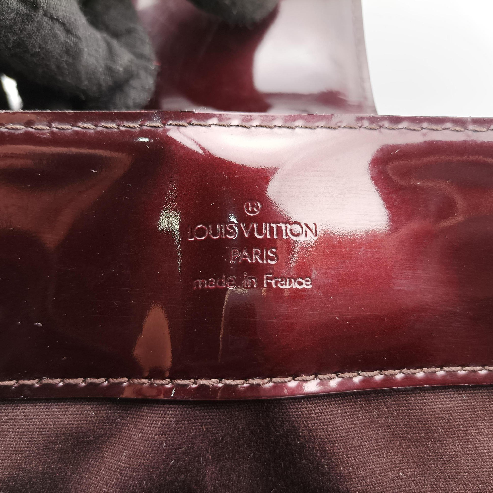 Pre-owned Louis Vuitton MELROSE AVENUE AMARANTE Vernis M93757 handbag | stylenewstar