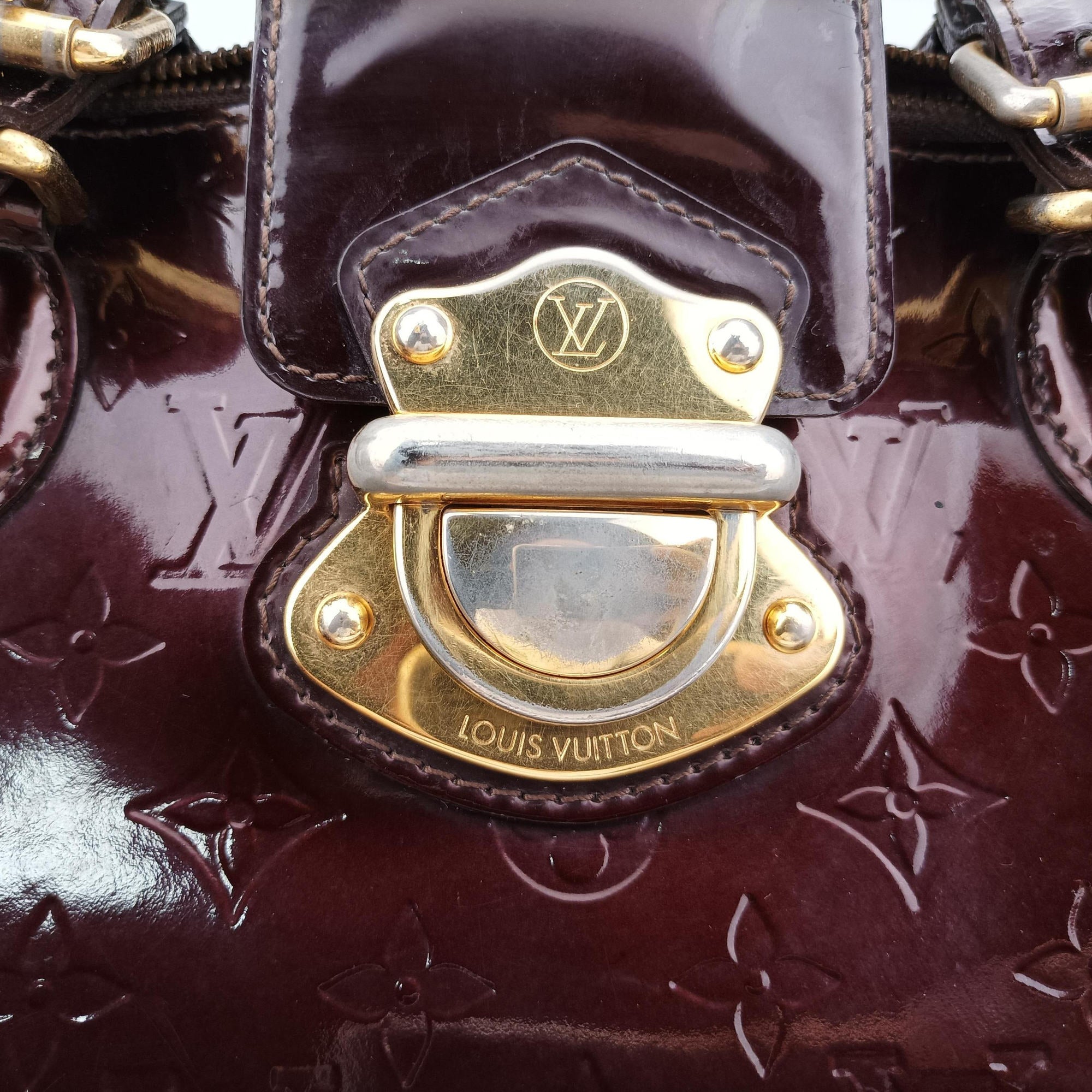 Pre-owned Louis Vuitton MELROSE AVENUE AMARANTE Vernis M93757 handbag | stylenewstar