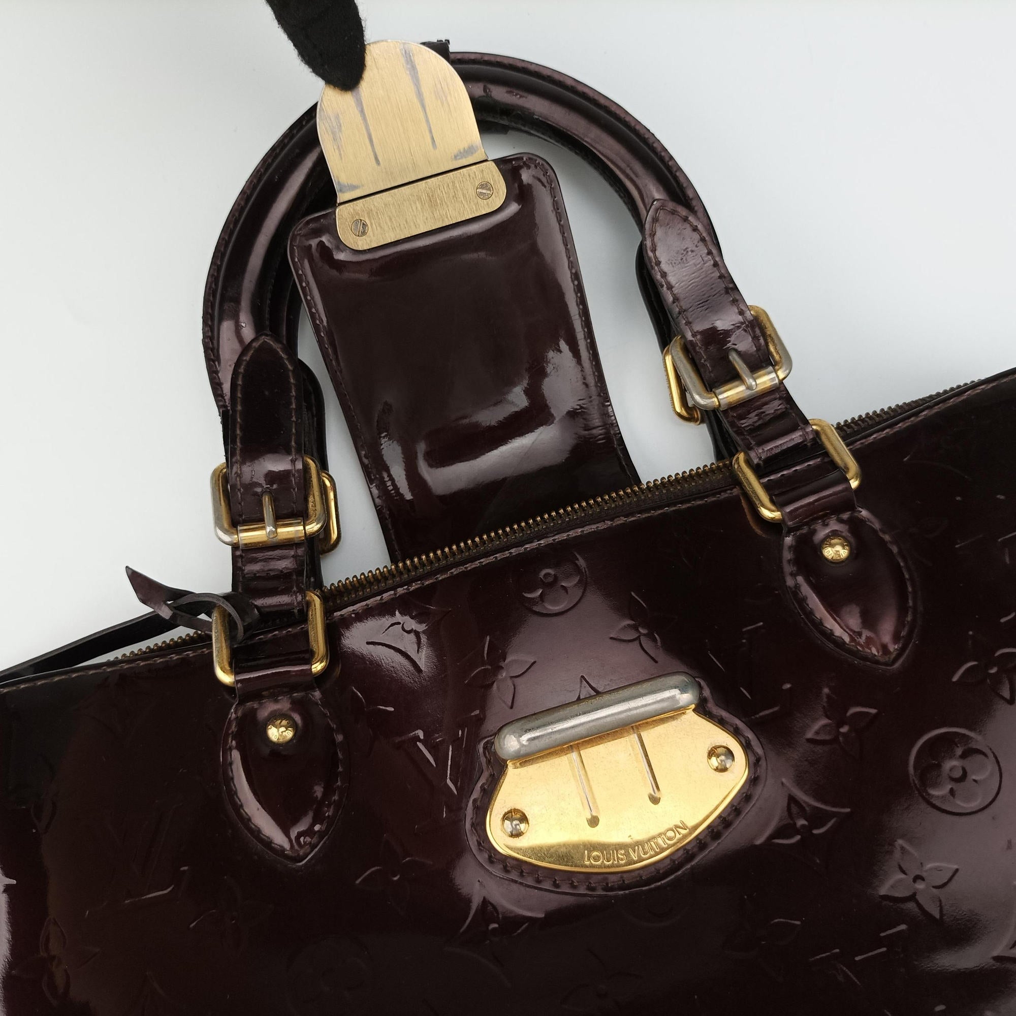 Pre-owned Louis Vuitton MELROSE AVENUE AMARANTE Vernis M93757 handbag | stylenewstar